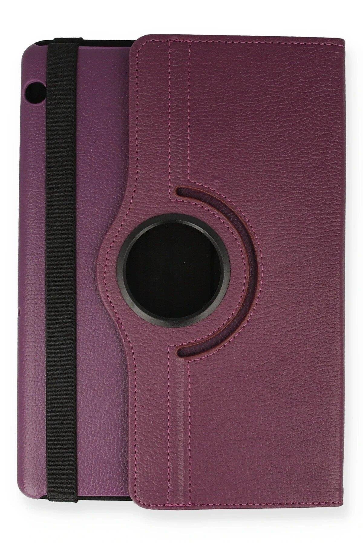 Newface Huawei MediaPad T5 10 Kılıf 360 Tablet Deri Kılıf - Mürdüm