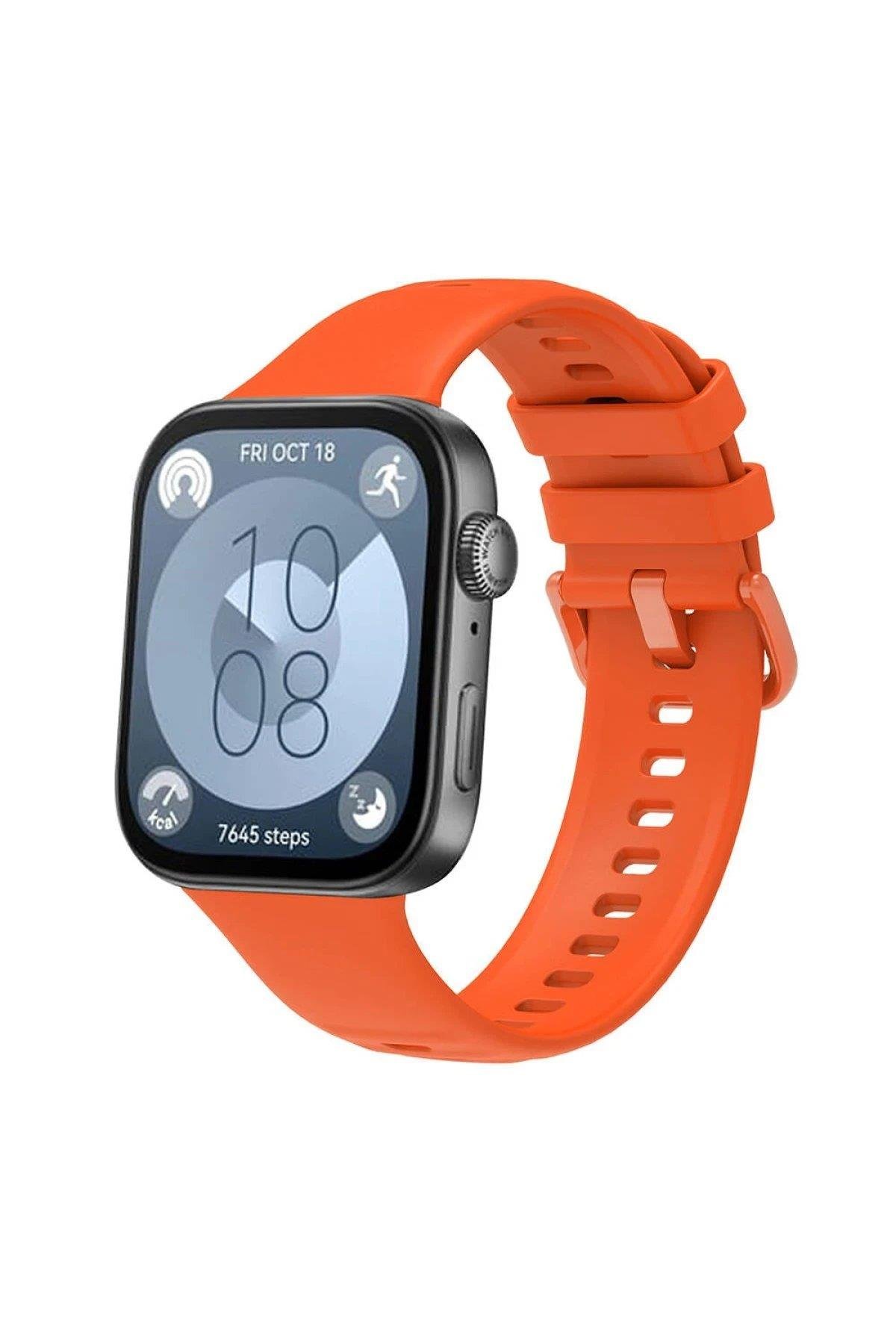 Newface Huawei Watch Fit 3 Klasik Kordon - Turuncu