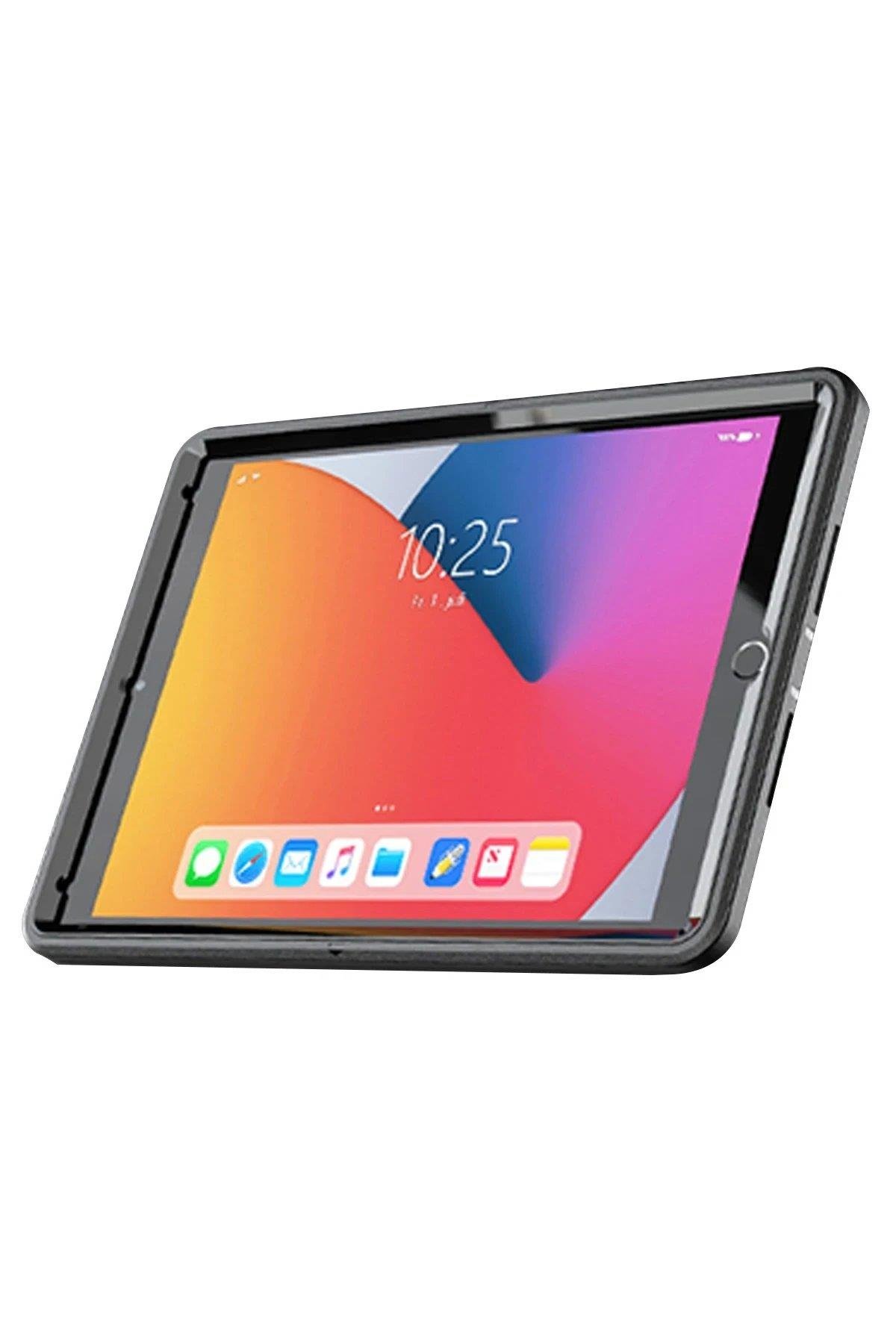 Newface iPad 10.2 (7.nesil) Kılıf Hand Strap Tablet Kılıfı - Siyah