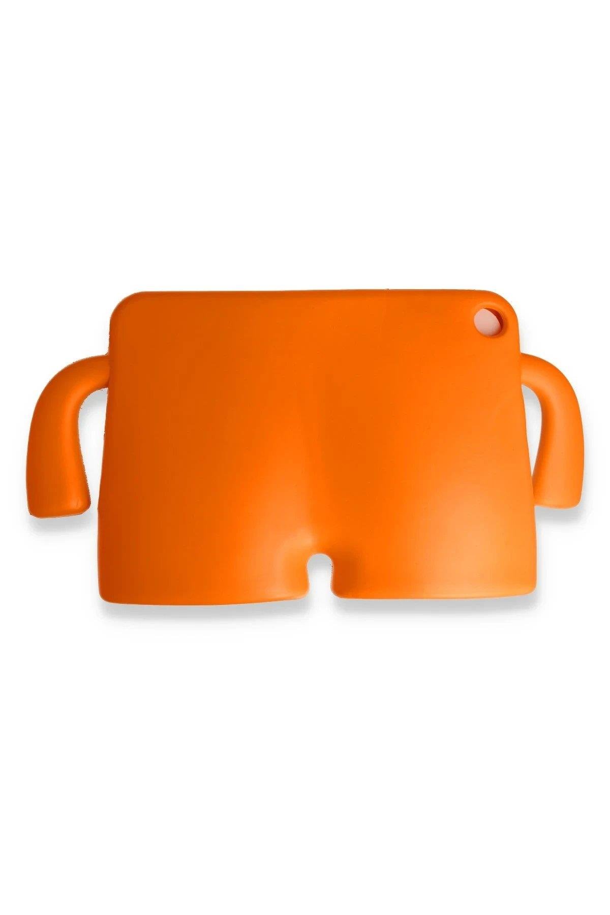 Newface iPad 10.2 (7.nesil) Kılıf Karakter Tablet Silikon - Turuncu