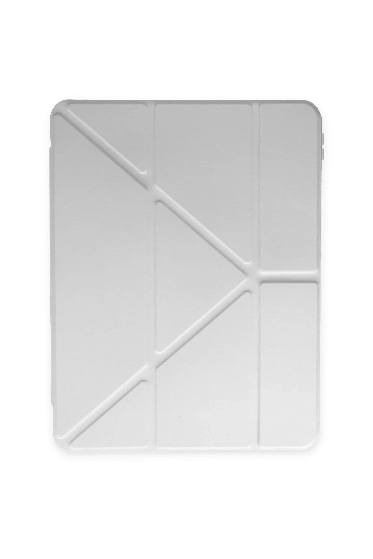 Newface iPad 10.2 (8.nesil) Kılıf Kalemlikli Mars Tablet Kılıfı - Gri