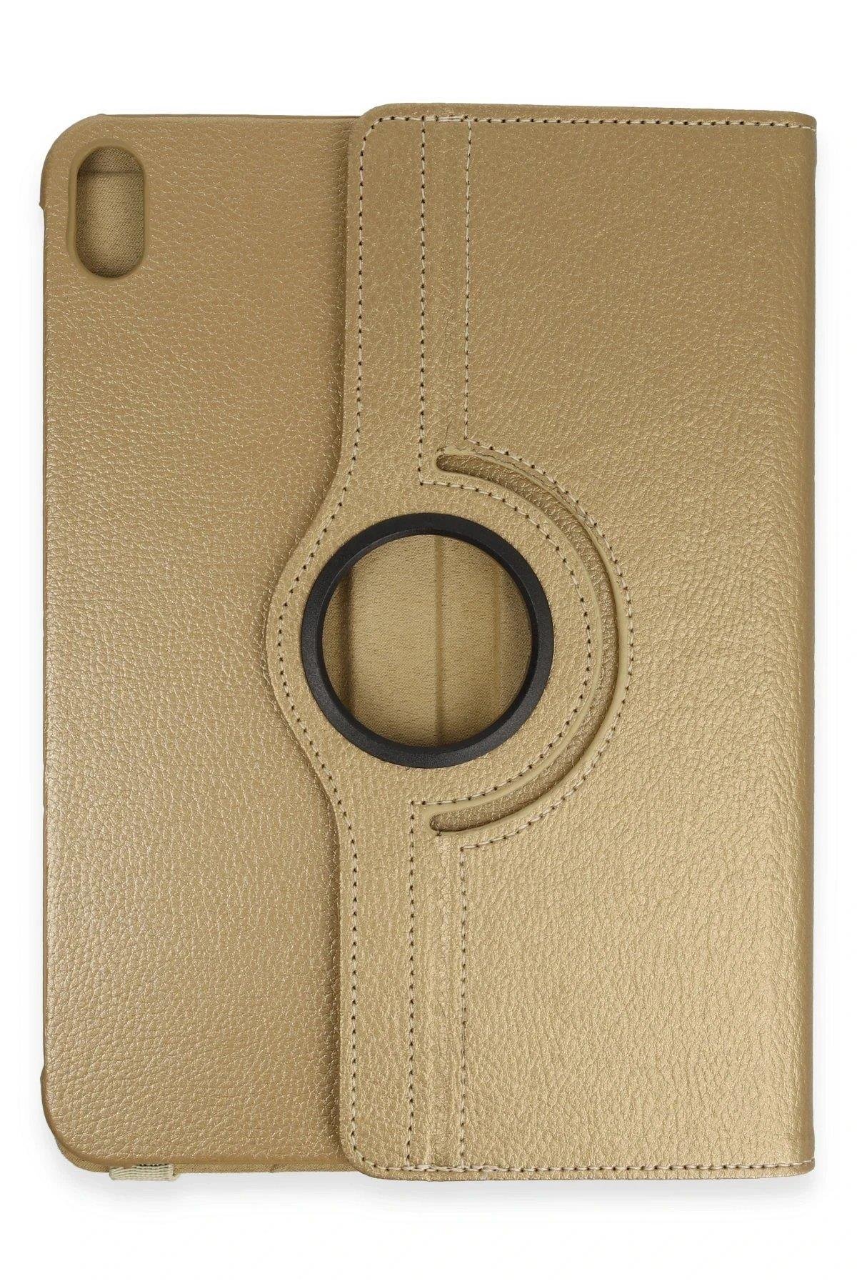 Newface iPad 2022 10.9 (10.nesil) Kılıf 360 Tablet Deri Kılıf - Gold