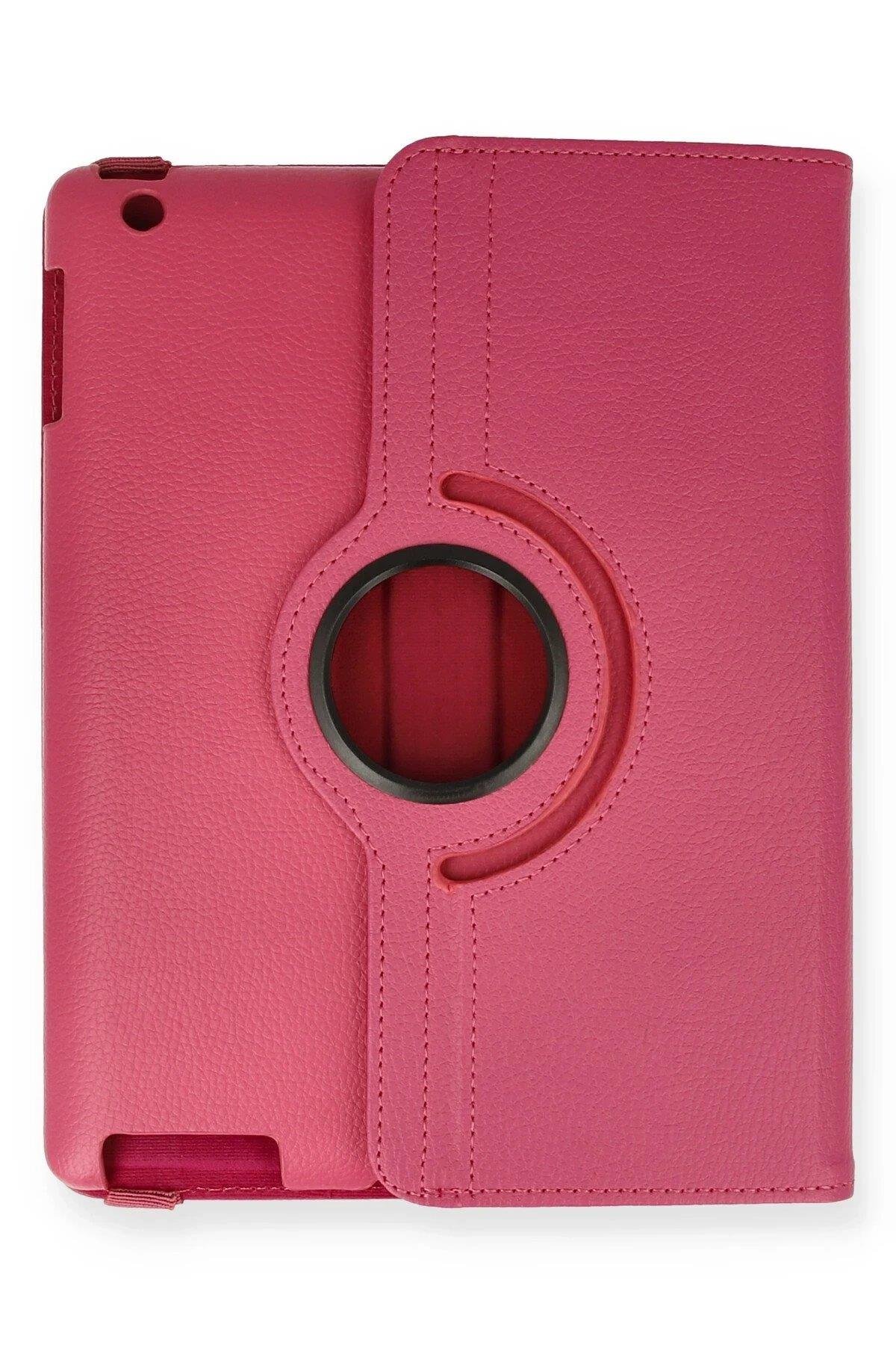 Newface iPad 4 9.7 Kılıf 360 Tablet Deri Kılıf - Pembe