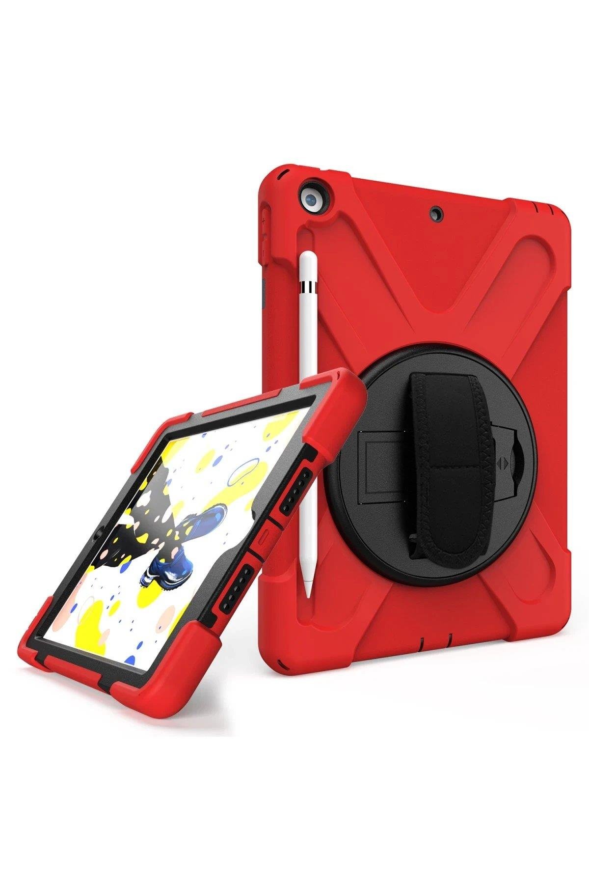 Newface iPad 5 Air 9.7 Kılıf Amazing Tablet Kapak - Kırmızı