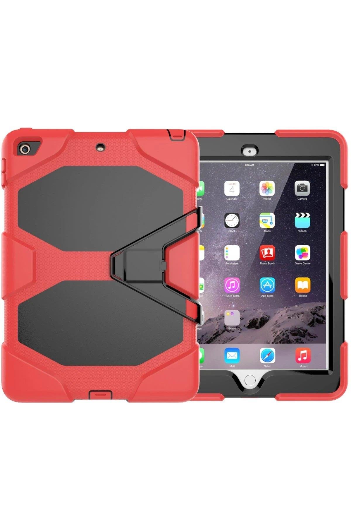 Newface iPad 5 Air 9.7 Kılıf Griffin Tablet Kapak - Kırmızı