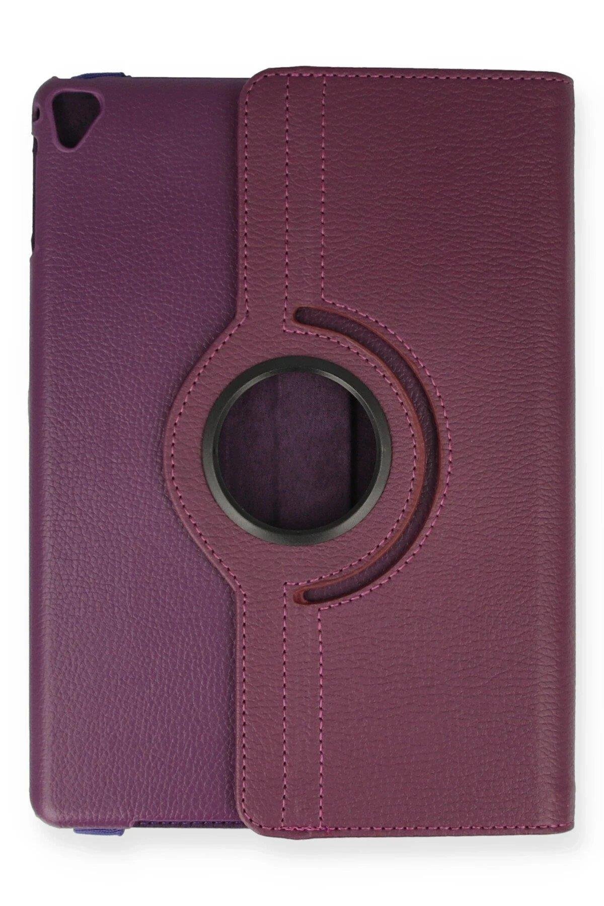 Newface iPad 9.7 (2018) Kılıf 360 Tablet Deri Kılıf - Mürdüm