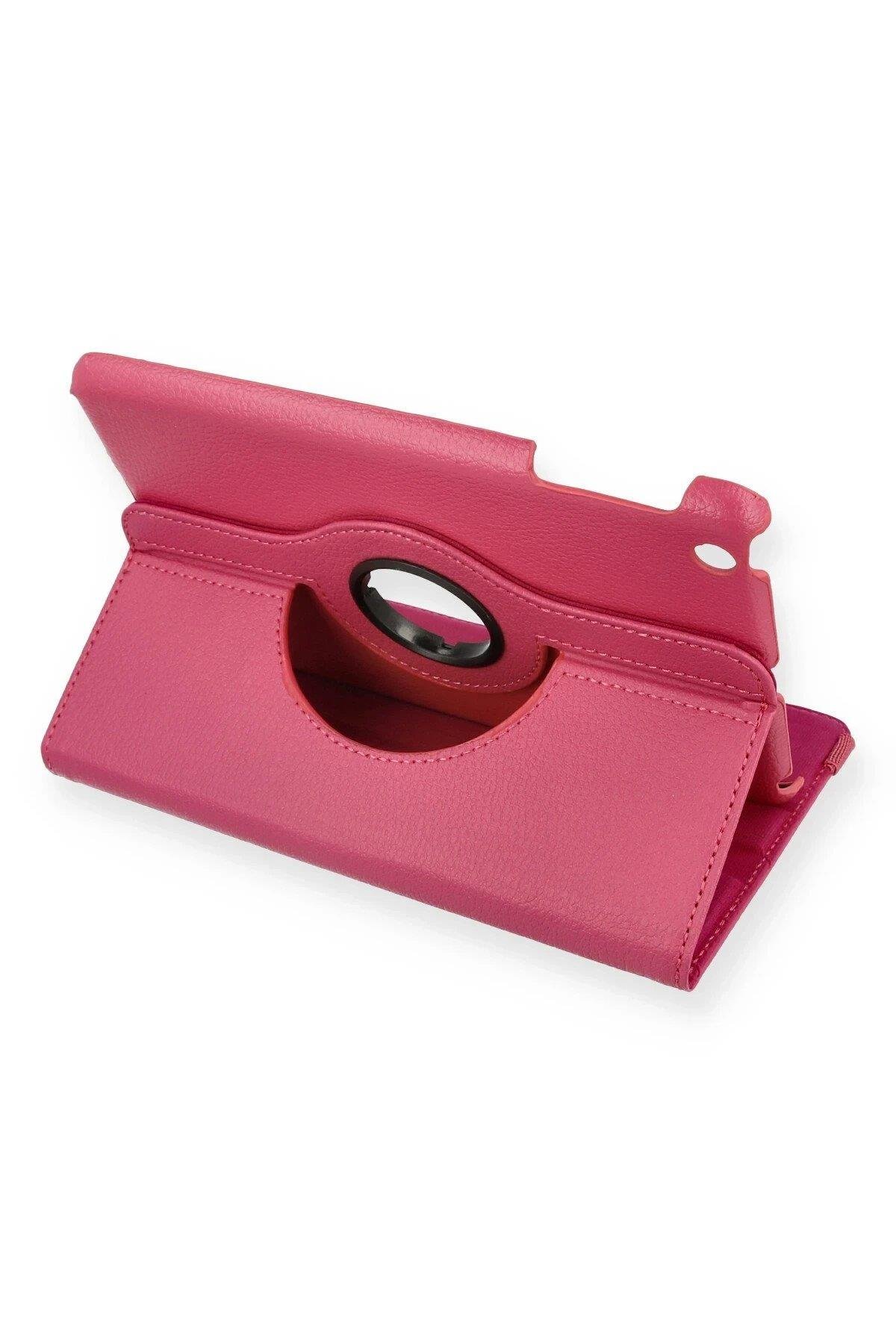 Newface iPad Mini 1 Kılıf 360 Tablet Deri Kılıf - Pembe