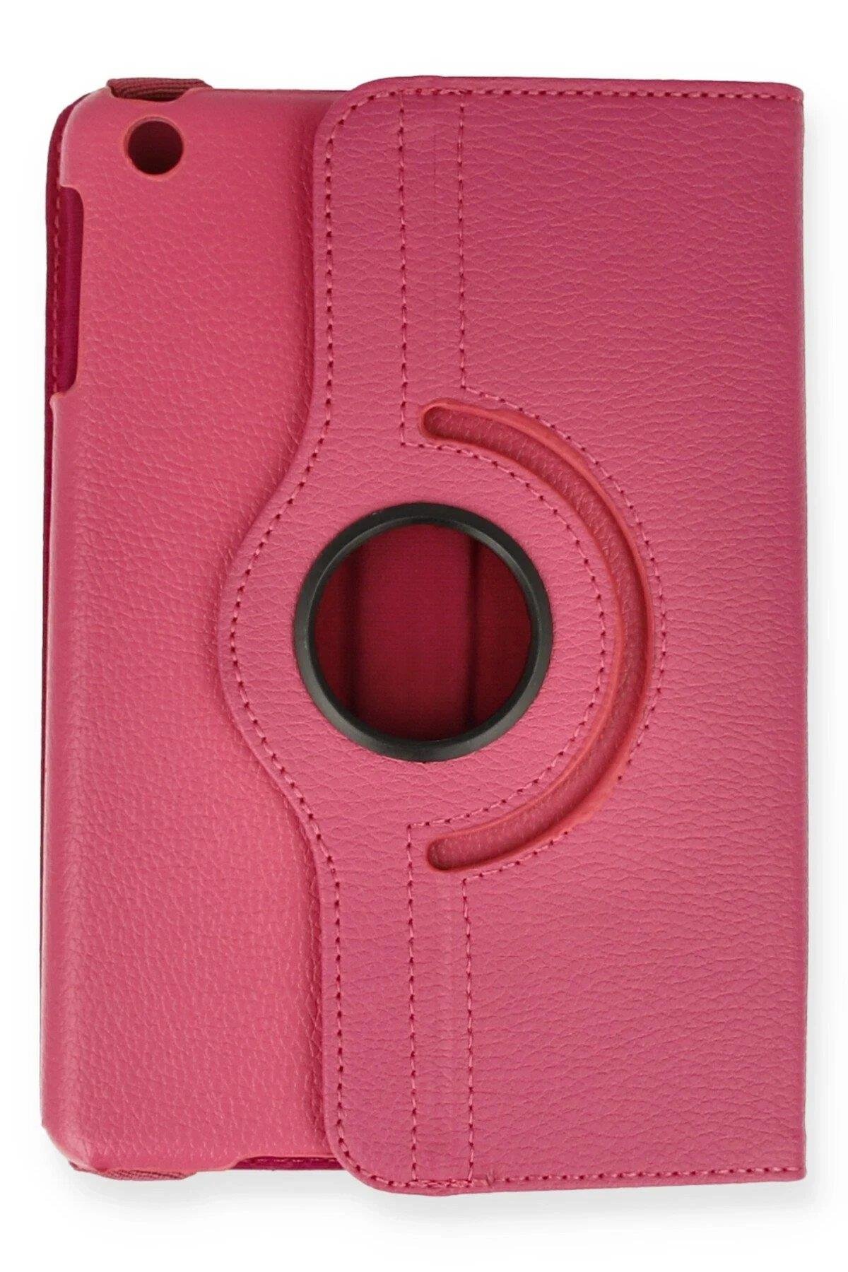 Newface iPad Mini 1 Kılıf 360 Tablet Deri Kılıf - Pembe