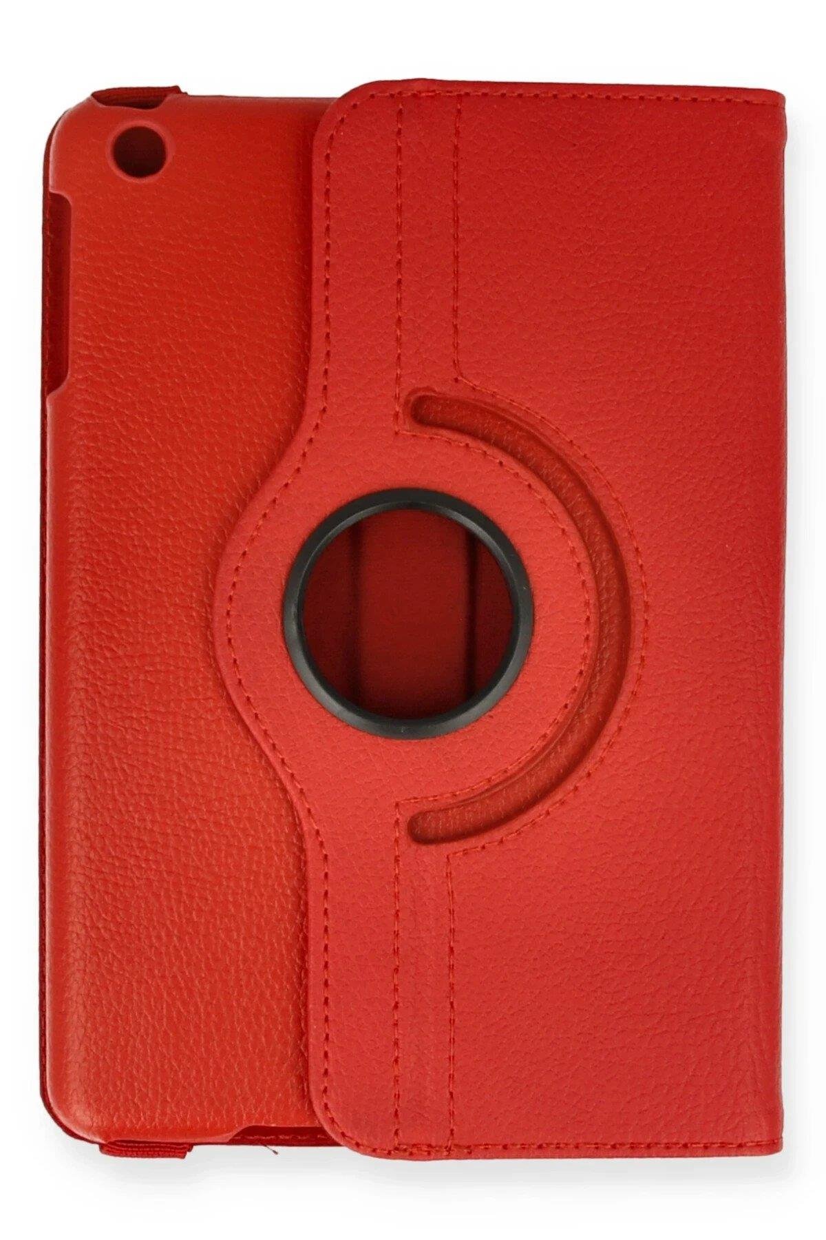 Newface iPad Mini 1 Kılıf 360 Tablet Deri Kılıf - Kırmızı