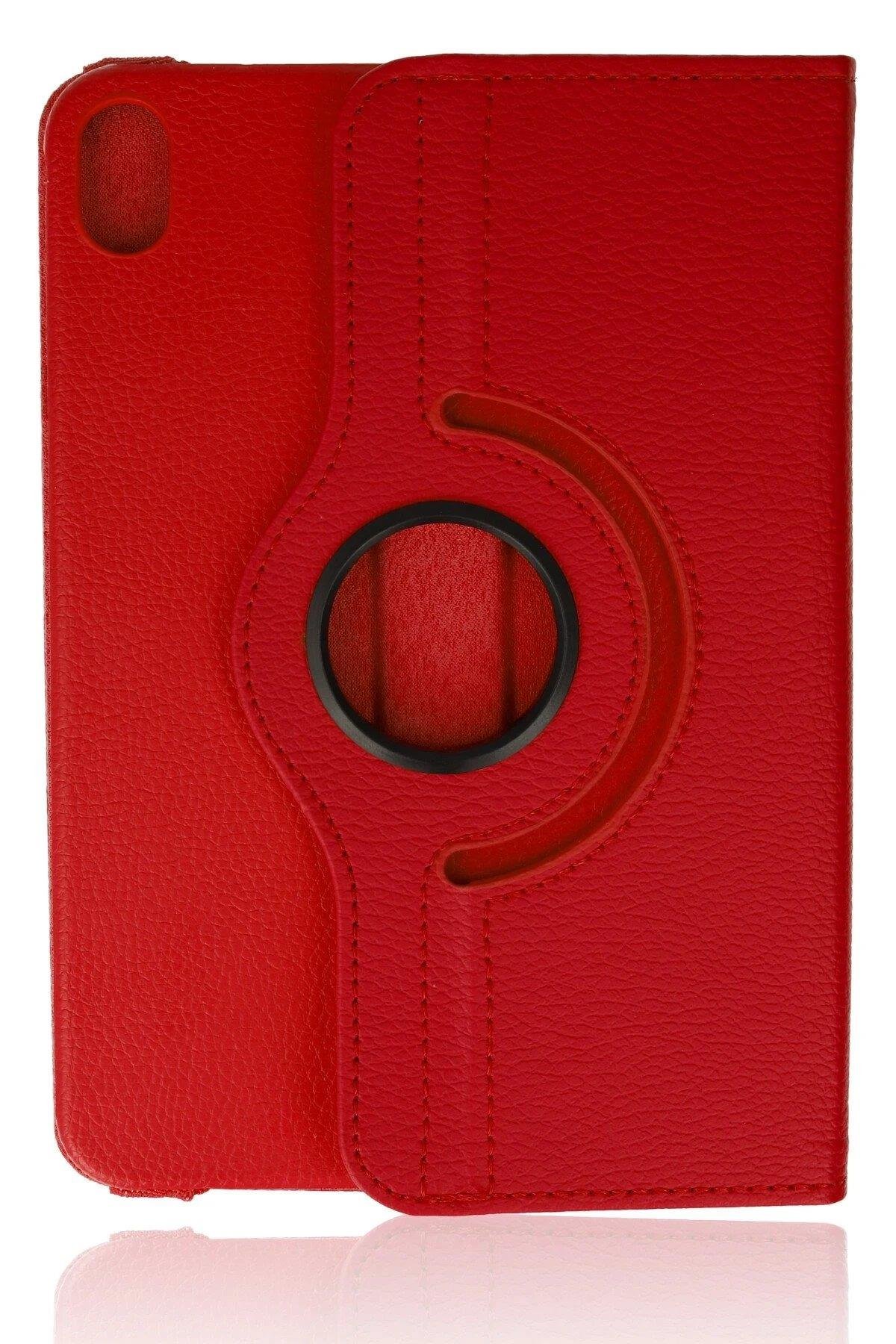 Newface iPad Mini 6 Kılıf 360 Tablet Deri Kılıf - Kırmızı