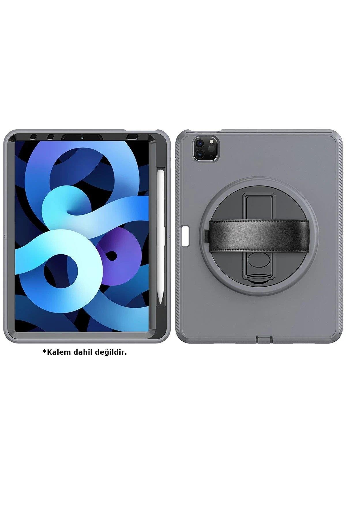 Newface iPad Pro 11 (2018) Kılıf Hand Strap Tablet Kılıfı - Gri