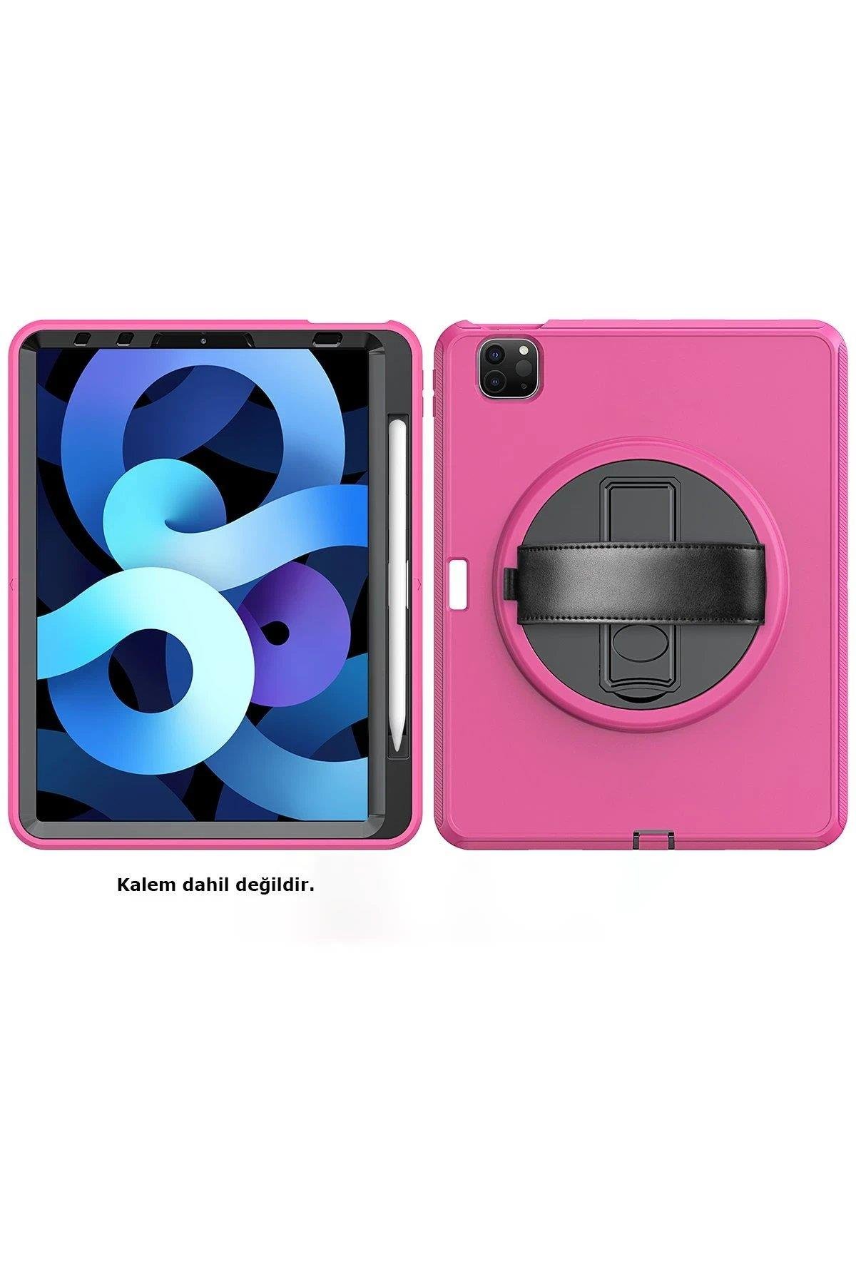 Newface iPad Pro 11 (2018) Kılıf Hand Strap Tablet Kılıfı - Pembe