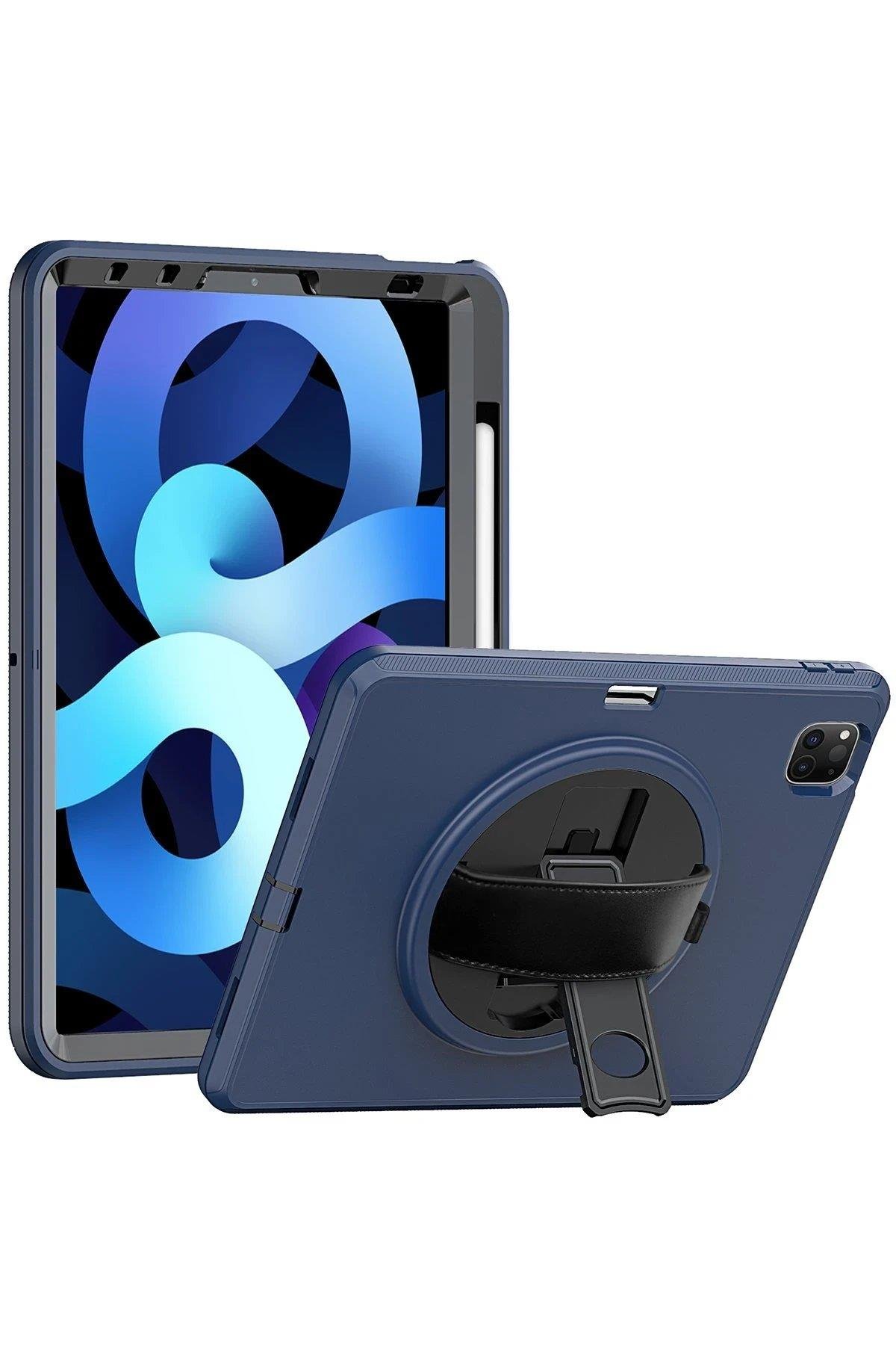 Newface iPad Pro 11 (2018) Kılıf Hand Strap Tablet Kılıfı - Lacivert