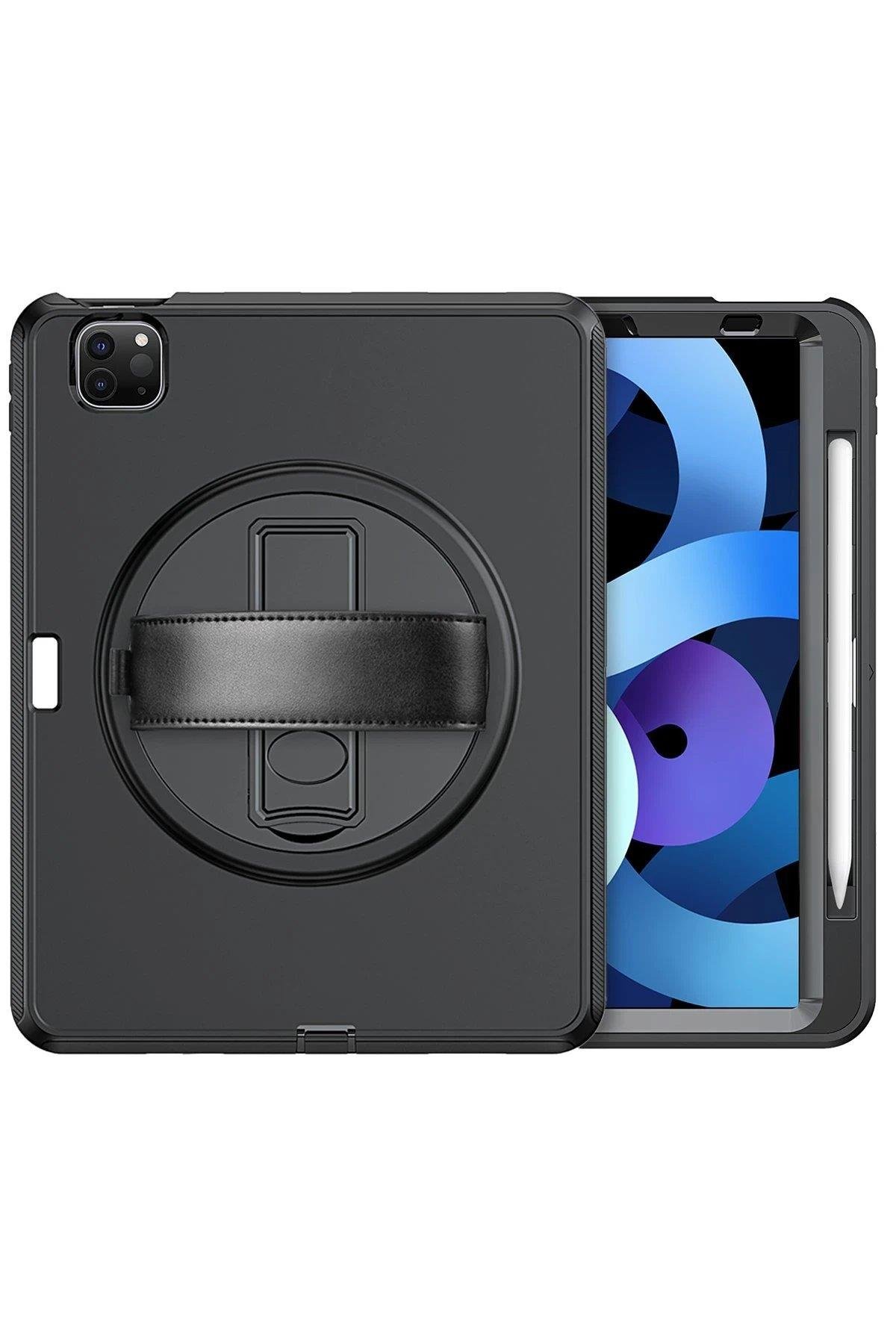 Newface iPad Pro 11 (2018) Kılıf Hand Strap Tablet Kılıfı - Siyah
