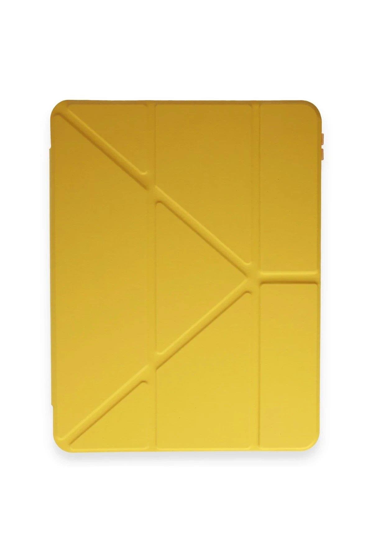 Newface iPad Pro 11 (2018) Kılıf Kalemlikli Mars Tablet Kılıfı - Açık Sarı