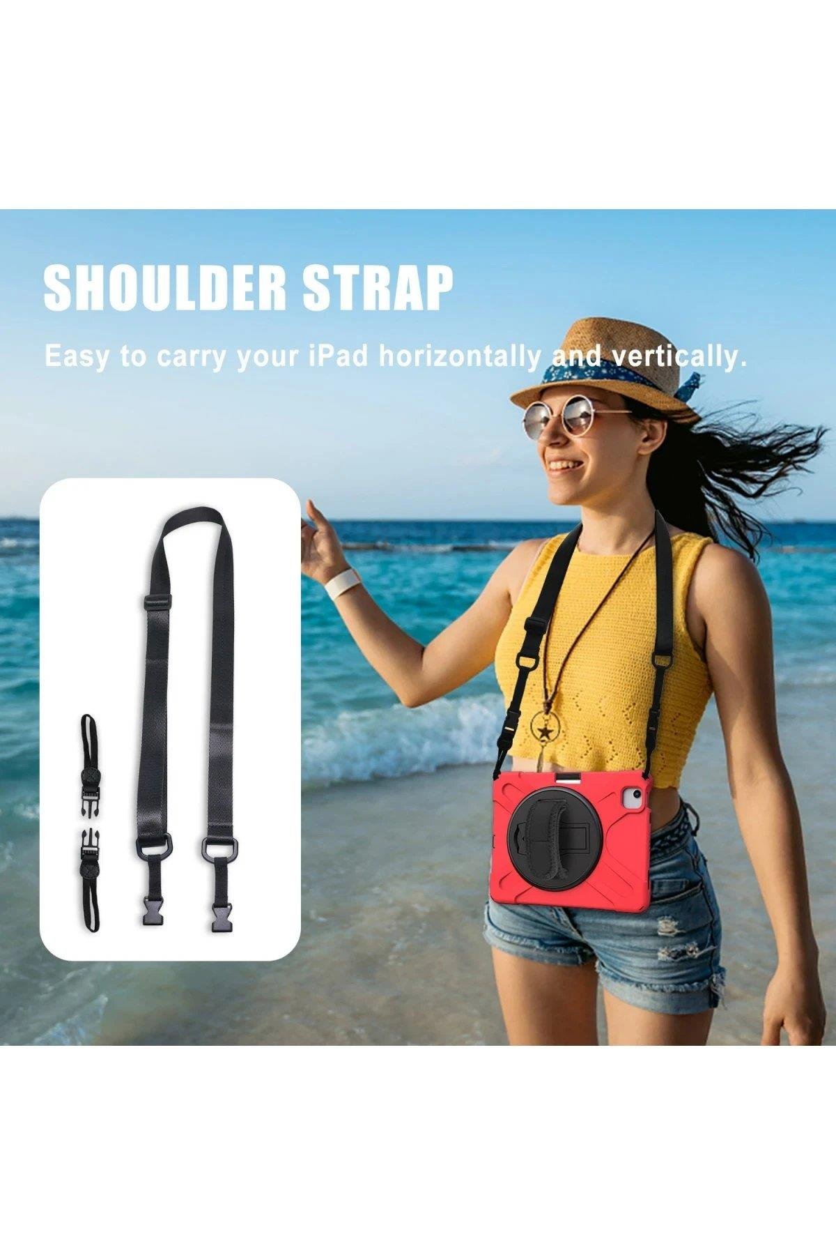 Newface iPad Pro 11 (2020) Kılıf Amazing Tablet Kapak - Kırmızı