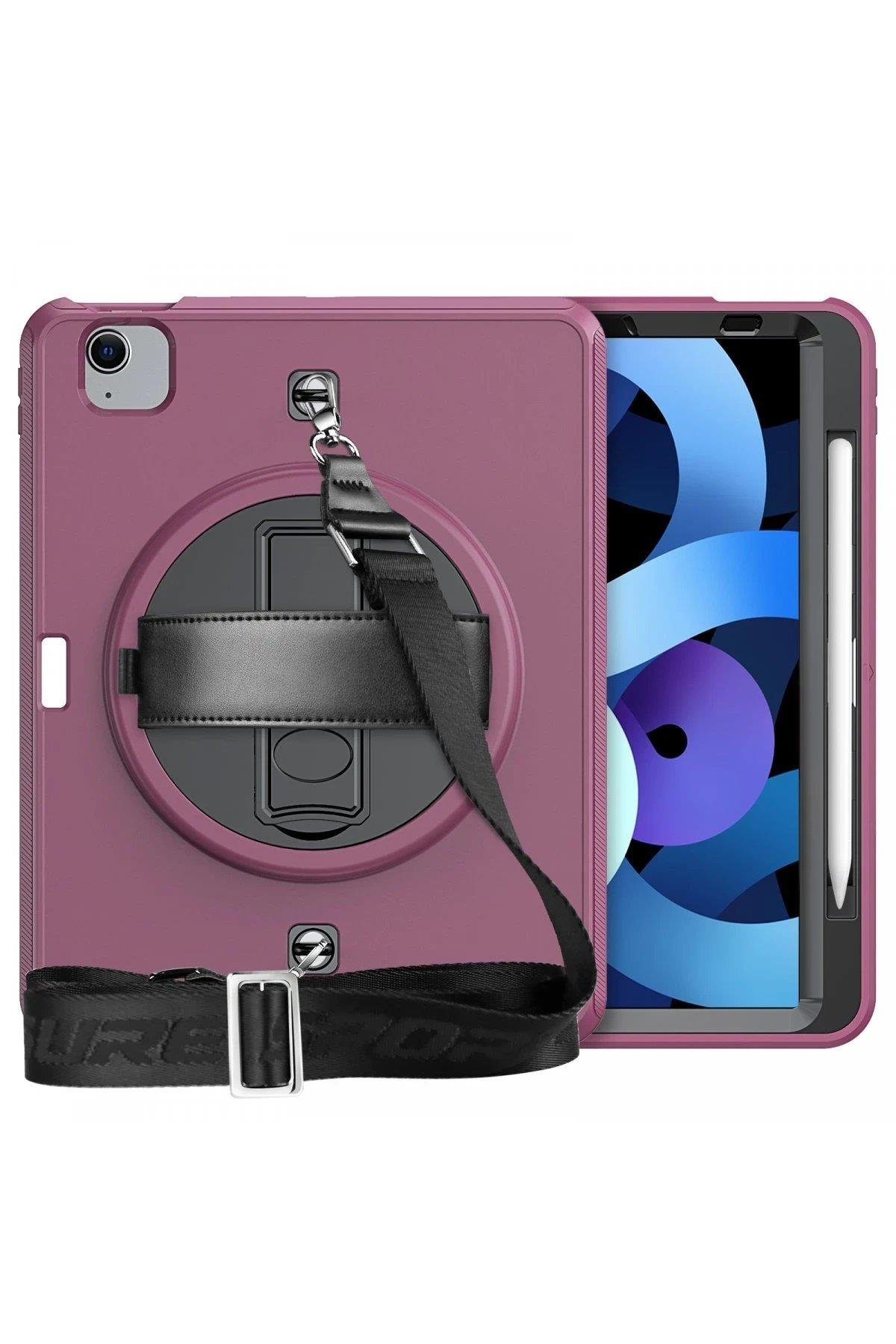 Newface iPad Pro 11 (2020) Kılıf Strap-C Otterbox Tablet Kapak - Mürdüm