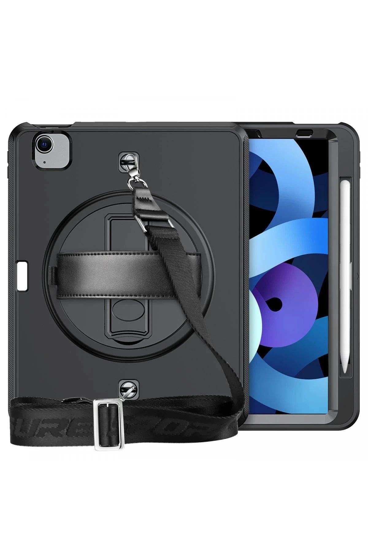 Newface iPad Pro 11 (2020) Kılıf Strap-C Otterbox Tablet Kapak - Siyah