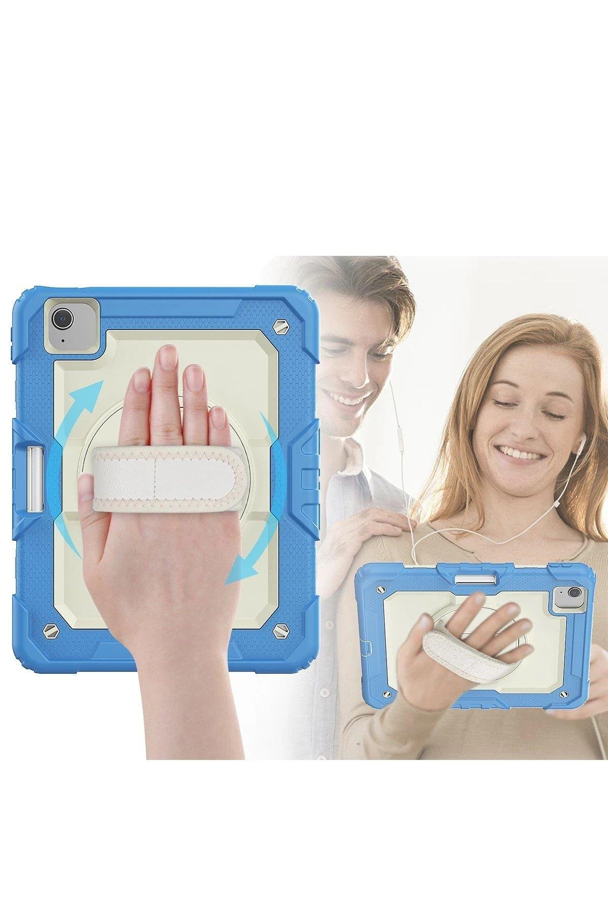 Newface iPad Pro 11 (2020) Kılıf Strap New Tablet Kapak - Mavi