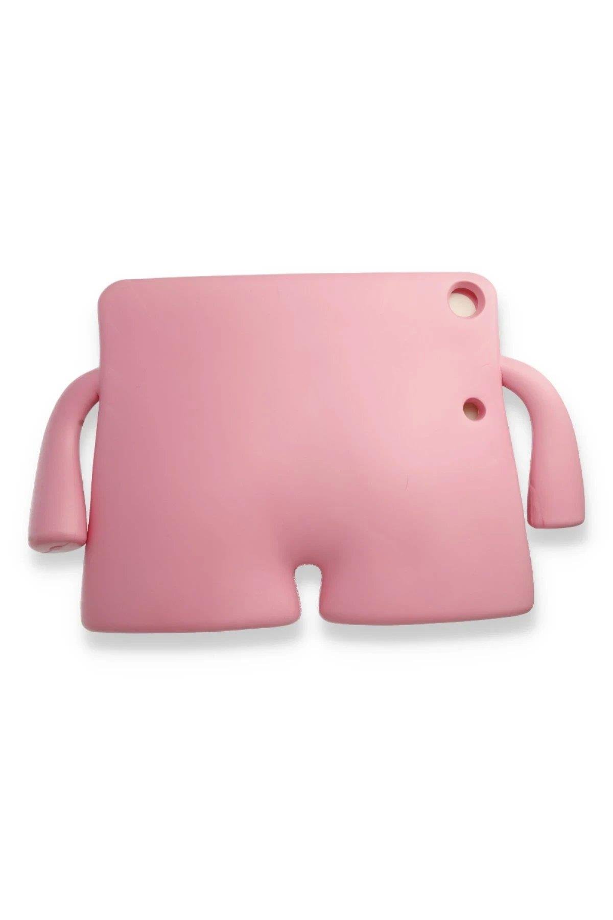 Newface iPad Pro 11 (2021) Kılıf Karakter Tablet Silikon - Açık Pembe