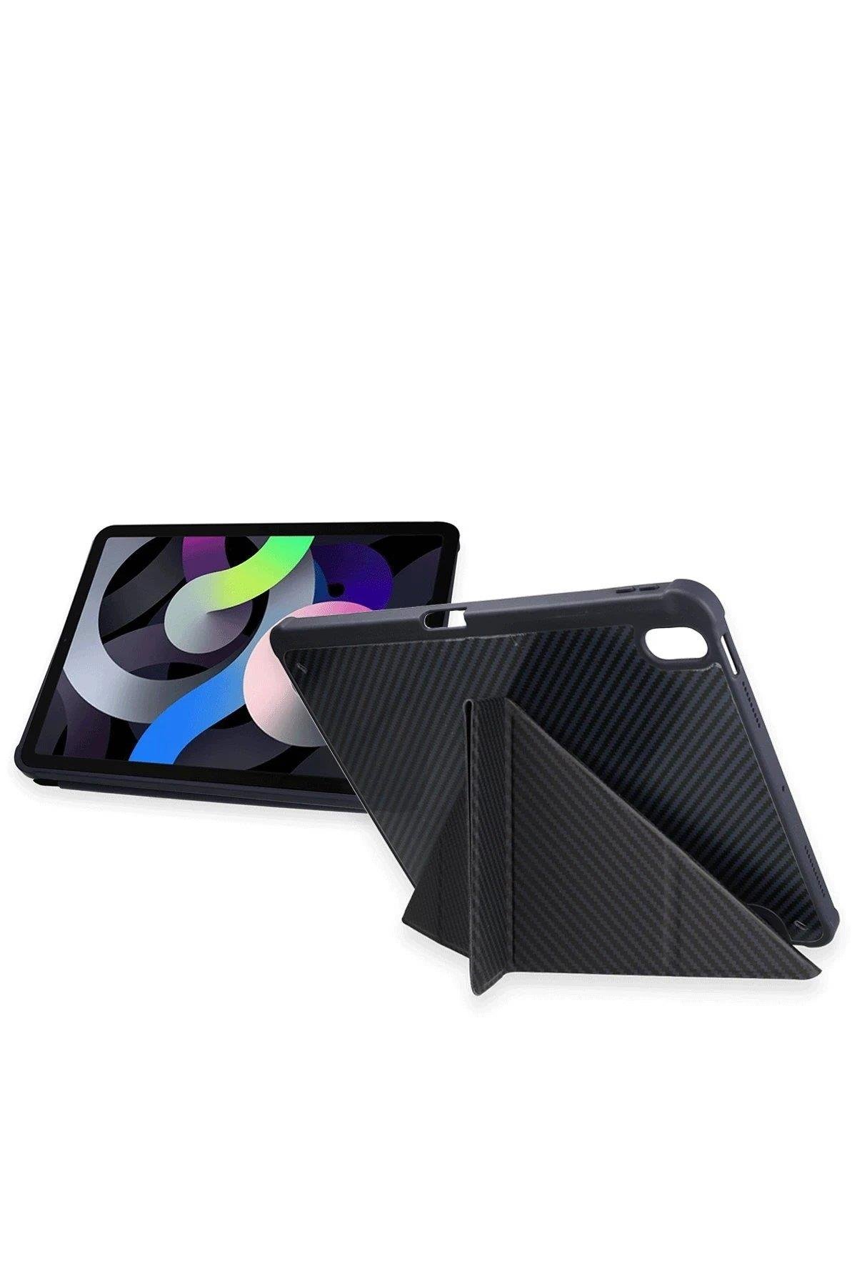 Newface iPad Pro 11 (2024) Kılıf Color Karbon Tablet Kılıfı - Koyu Gri