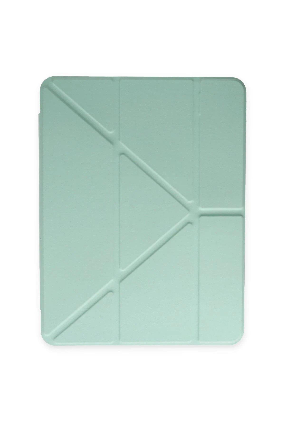 Newface iPad Pro 11 (2024) Kılıf Kalemlikli Mars Tablet Kılıfı - Açık Yeşil