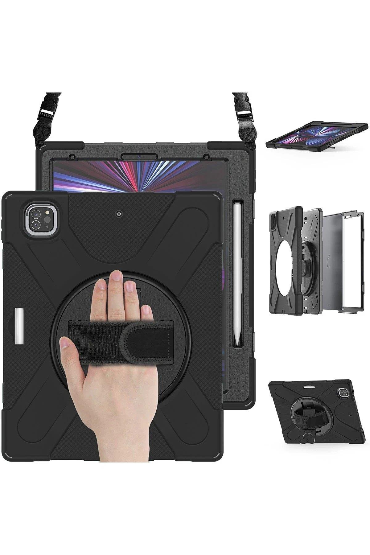 Newface iPad Pro 12.9 (2020) Kılıf Amazing Tablet Kapak - Siyah