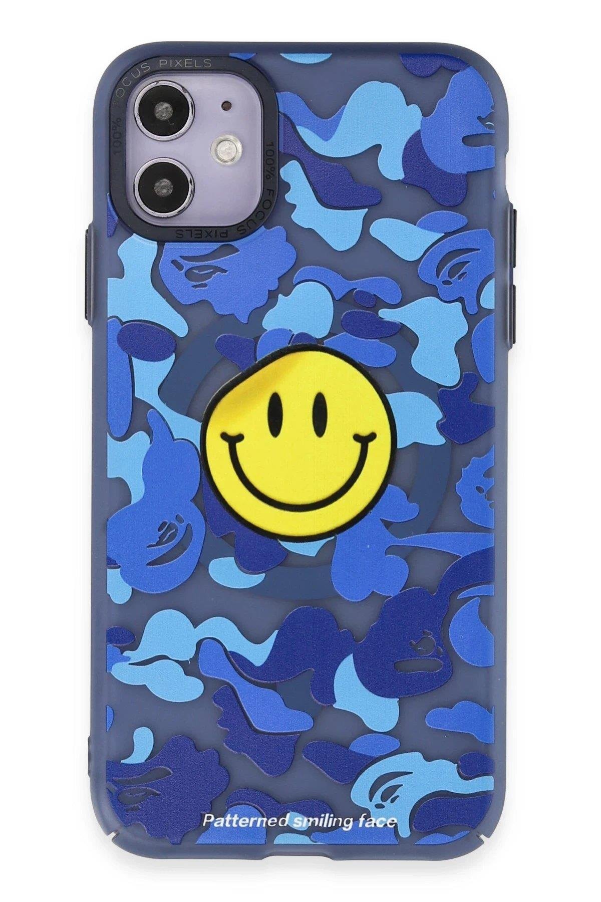 Newface iPhone 11 Kılıf Apollo Magneticsafe Desenli Kapak - Apollo Mavi - 1