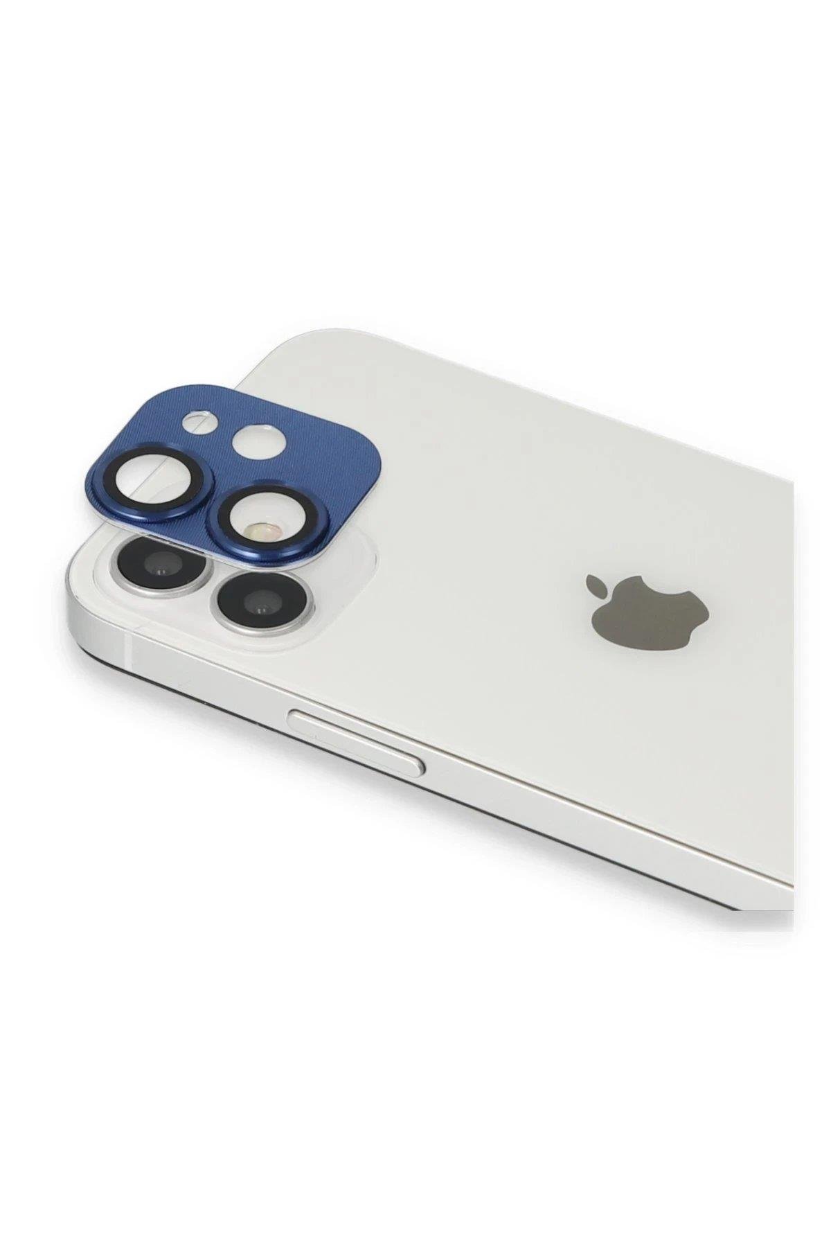 Newface iPhone 11 Pers Alüminyum Kamera Lens - Lacivert