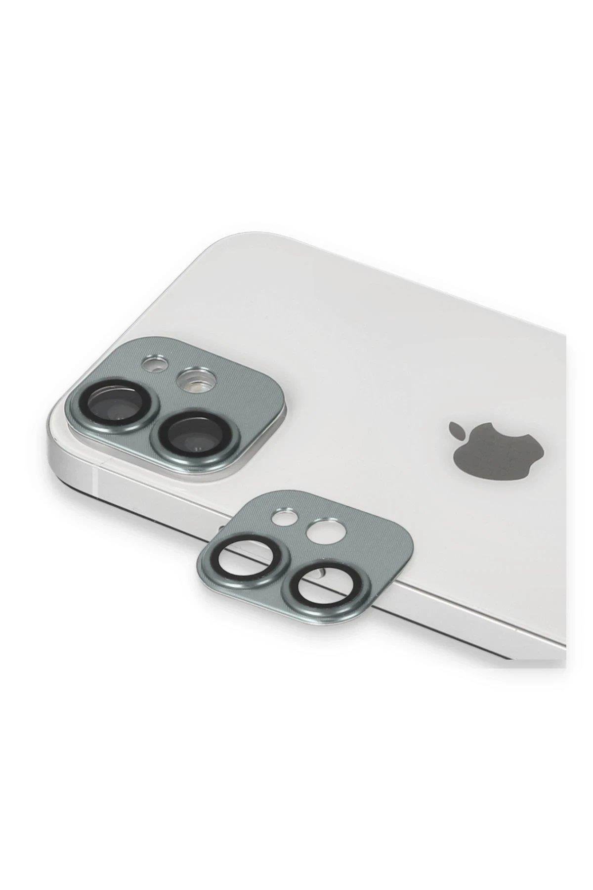 Newface iPhone 11 Pers Alüminyum Kamera Lens - Yeşil