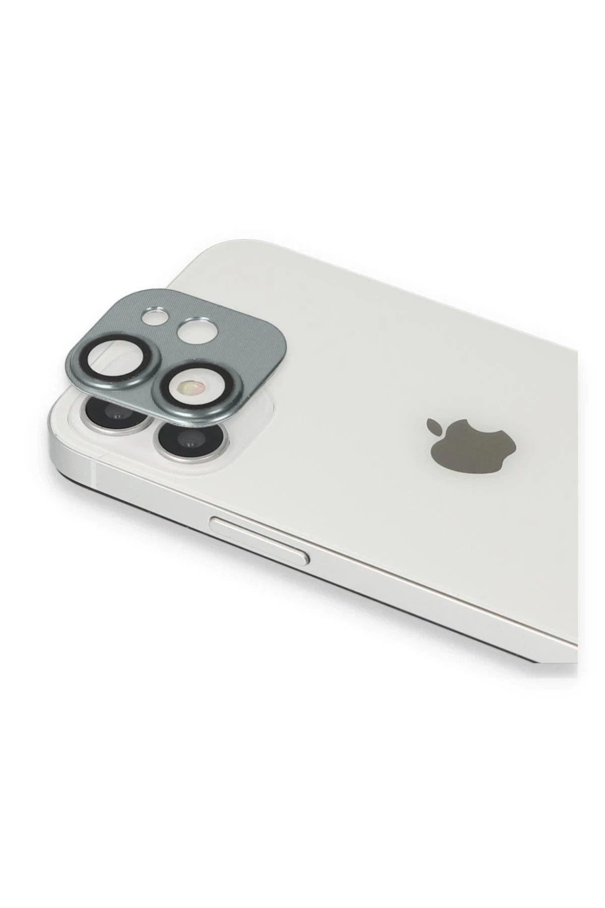 Newface iPhone 11 Pers Alüminyum Kamera Lens - Yeşil