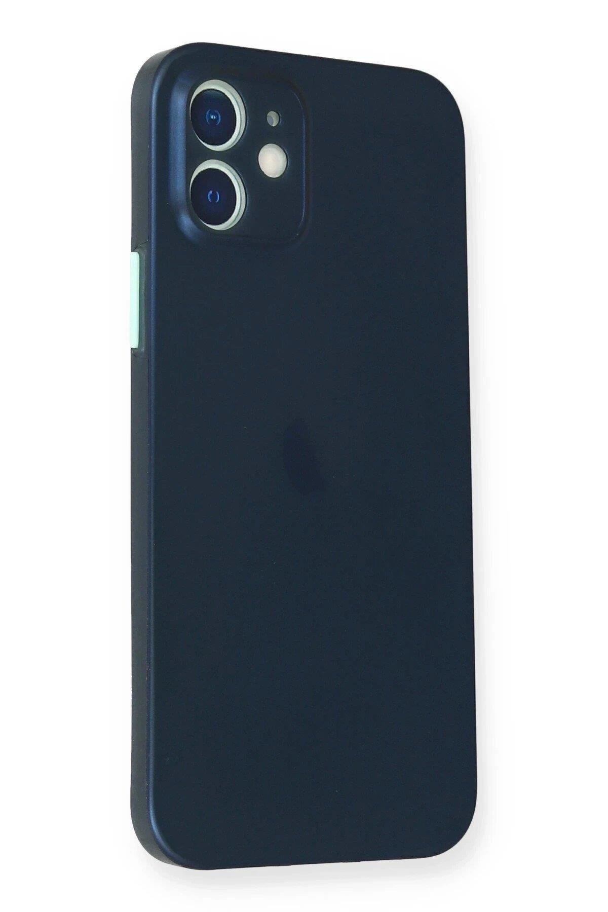 Newface iPhone 12 Kılıf PP Ultra İnce Kapak - Mavi