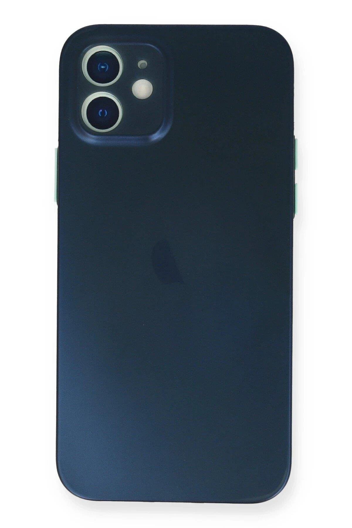 Newface iPhone 12 Kılıf PP Ultra İnce Kapak - Mavi