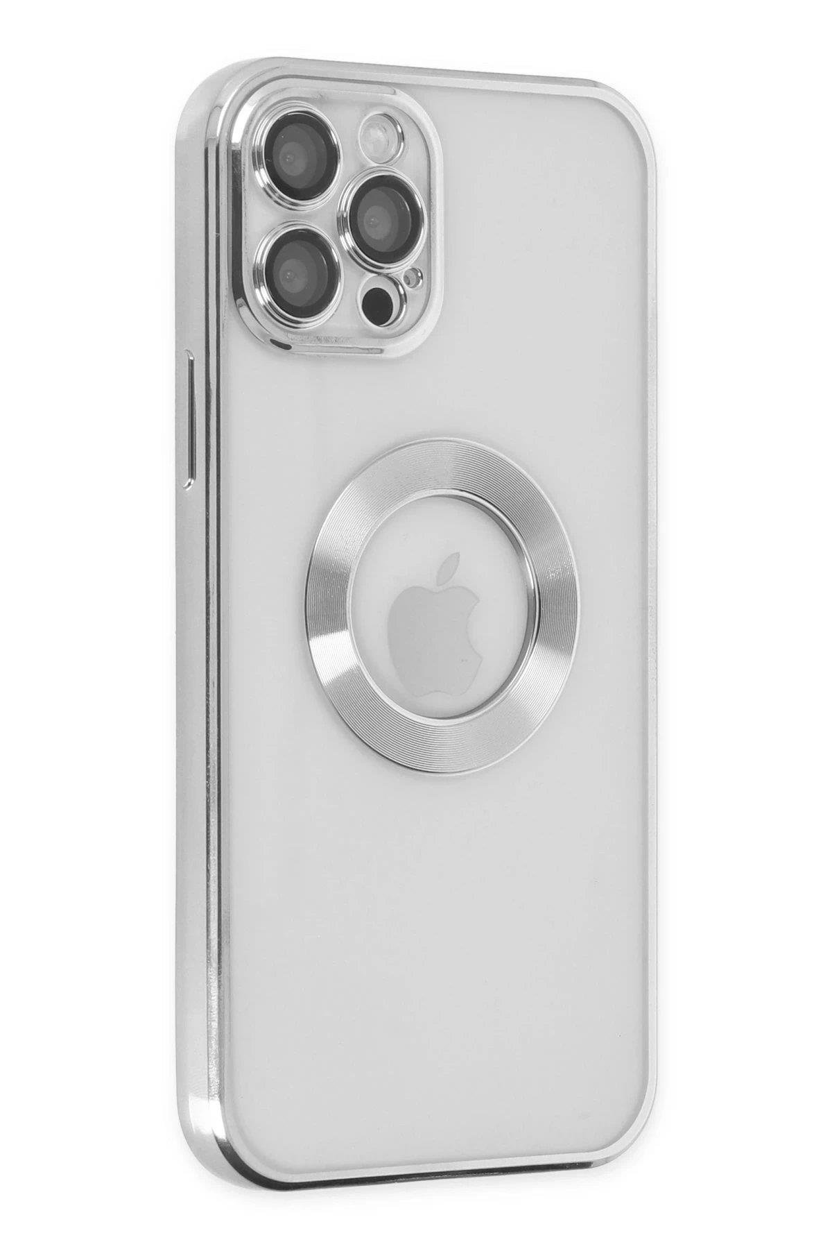 Newface iPhone 12 Pro Max Kılıf Slot Silikon - Gümüş