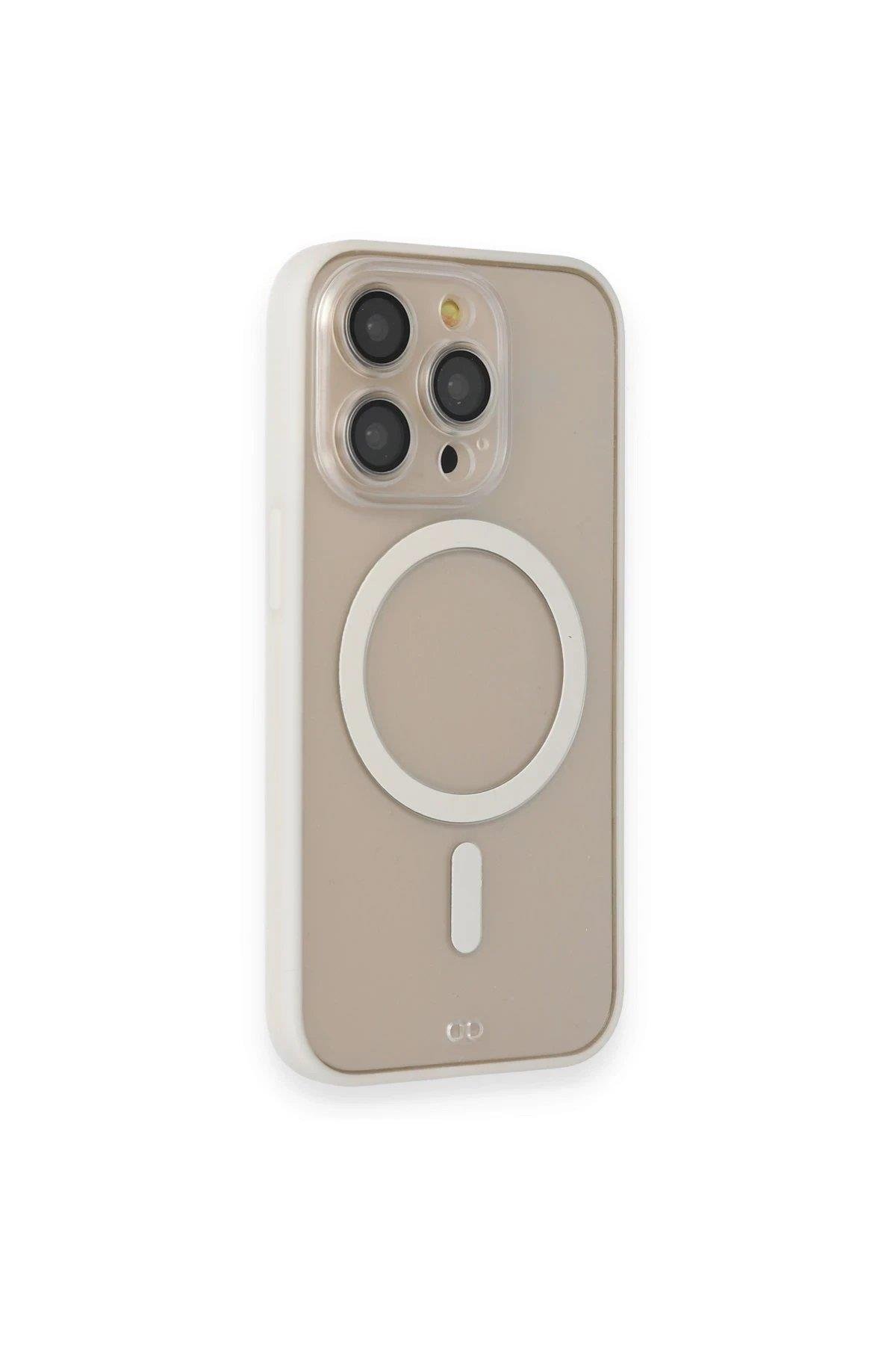 Newface iPhone 13 Pro Kılıf Grand Magneticsafe Kapak - Beyaz