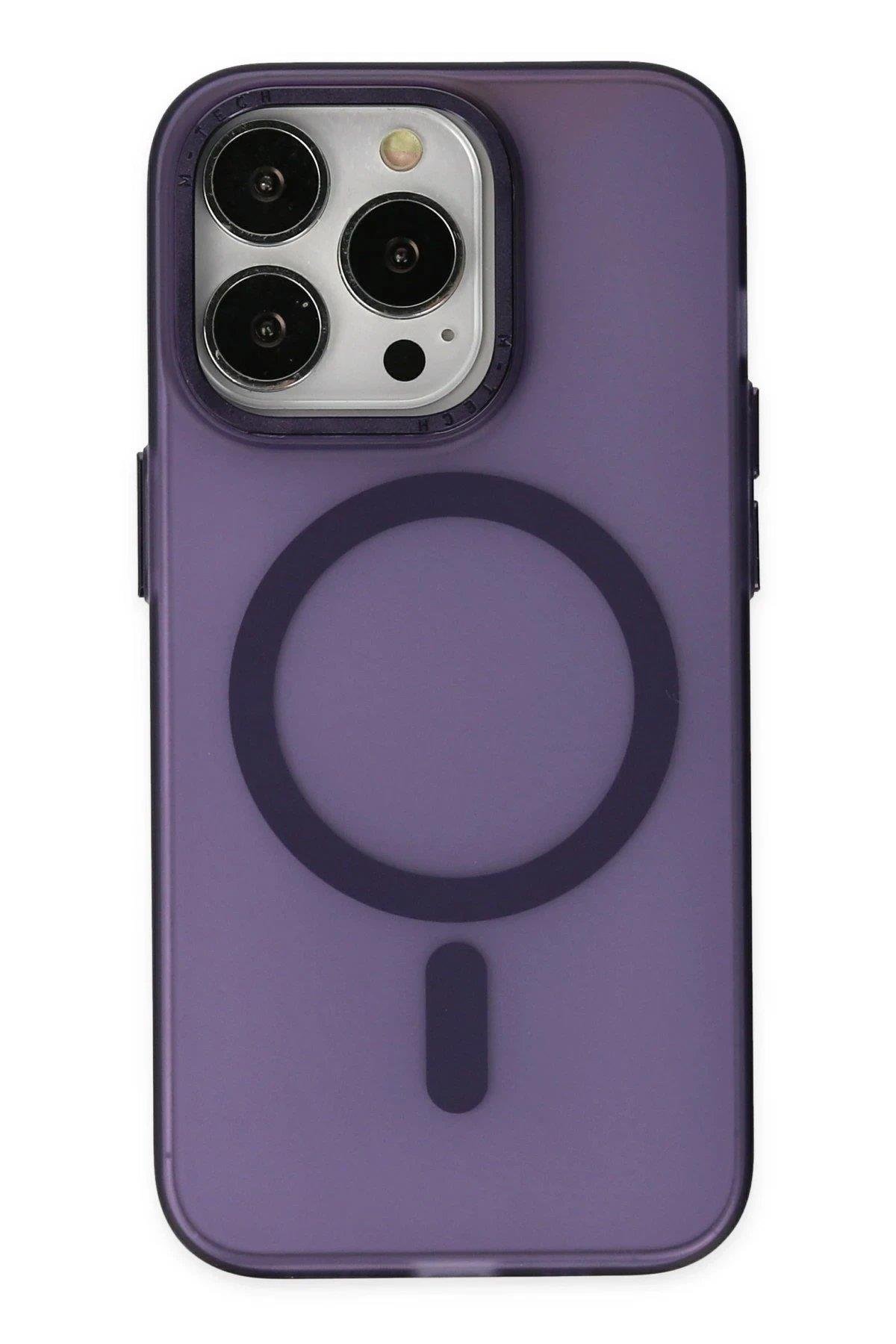 Newface iPhone 13 Pro Kılıf Lodos Magneticsafe Mat Kapak - Mor