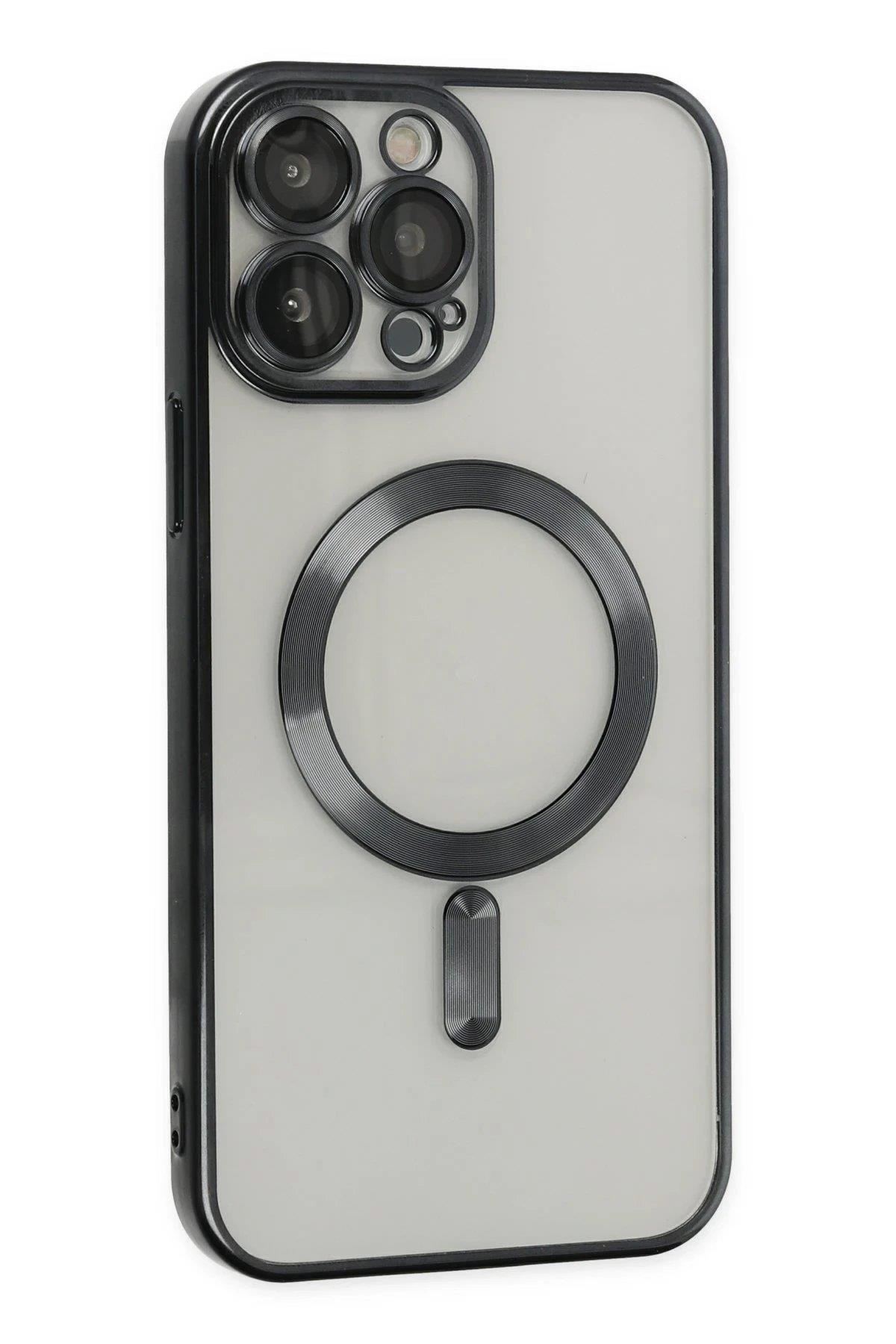 Newface iPhone 13 Pro Max Kılıf Kross Magneticsafe Kapak - Siyah