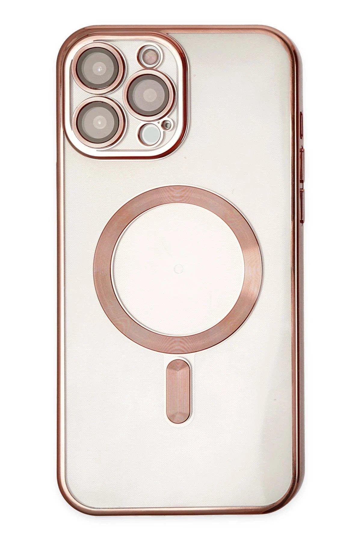 Newface iPhone 13 Pro Max Kılıf Kross Magneticsafe Kapak - Rose