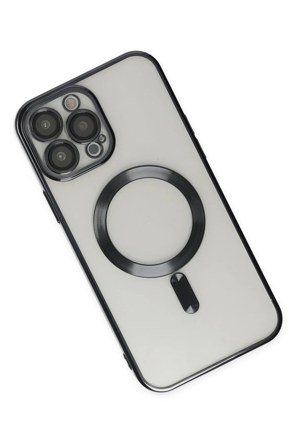 Newface iPhone 13 Pro Max Kılıf Kross Magneticsafe Kapak - Siyah