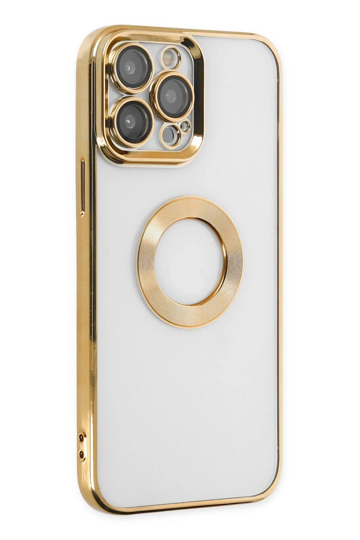 Newface iPhone 13 Pro Max Kılıf Slot Silikon - Gold