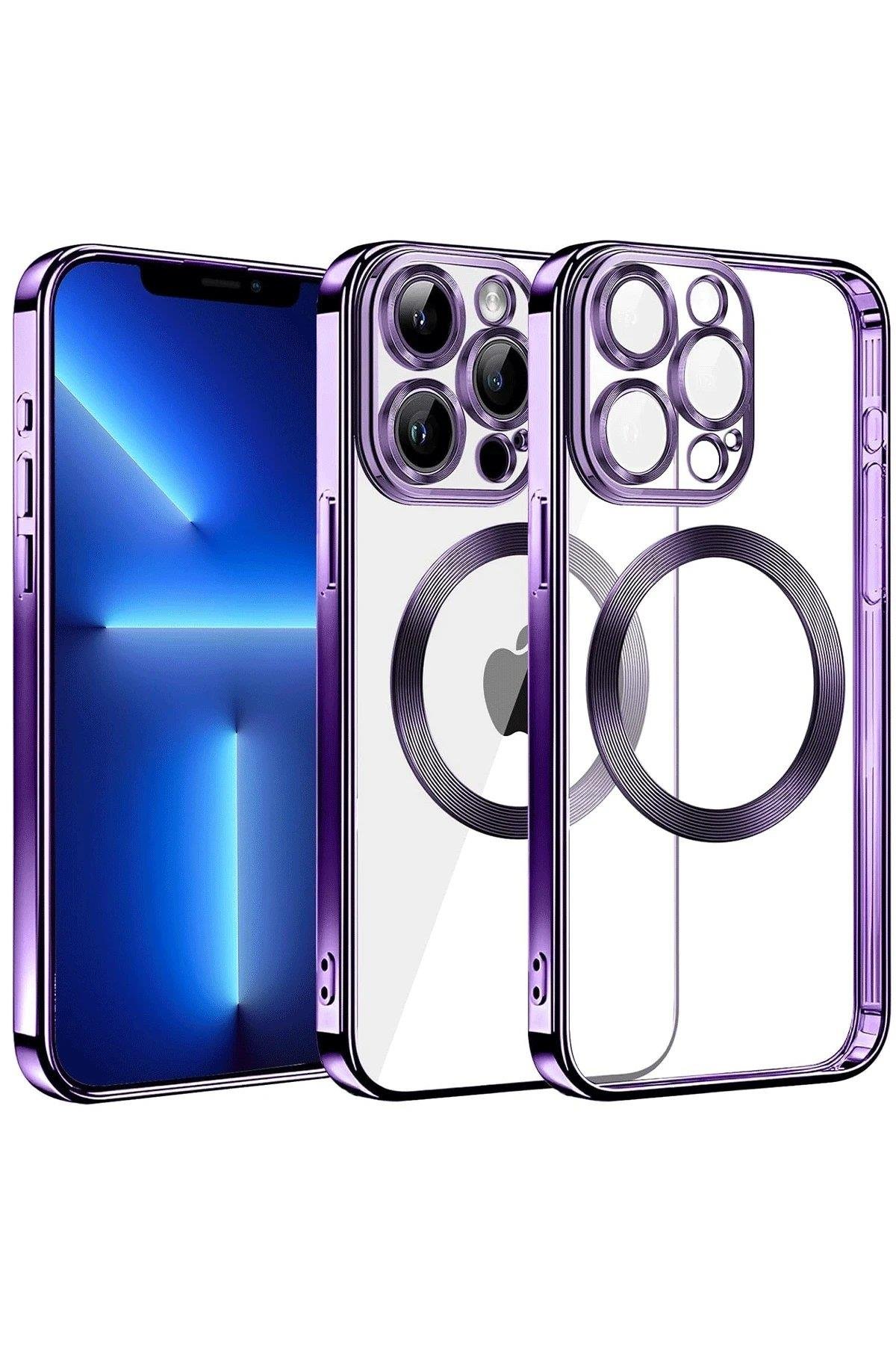 Newface iPhone 13 Pro Max Kılıf Slot Silikon - Mor