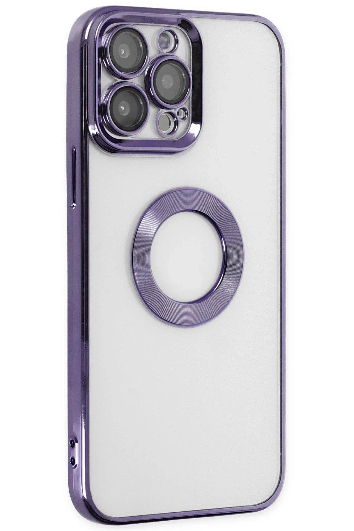 Newface iPhone 13 Pro Max Kılıf Slot Silikon - Mor