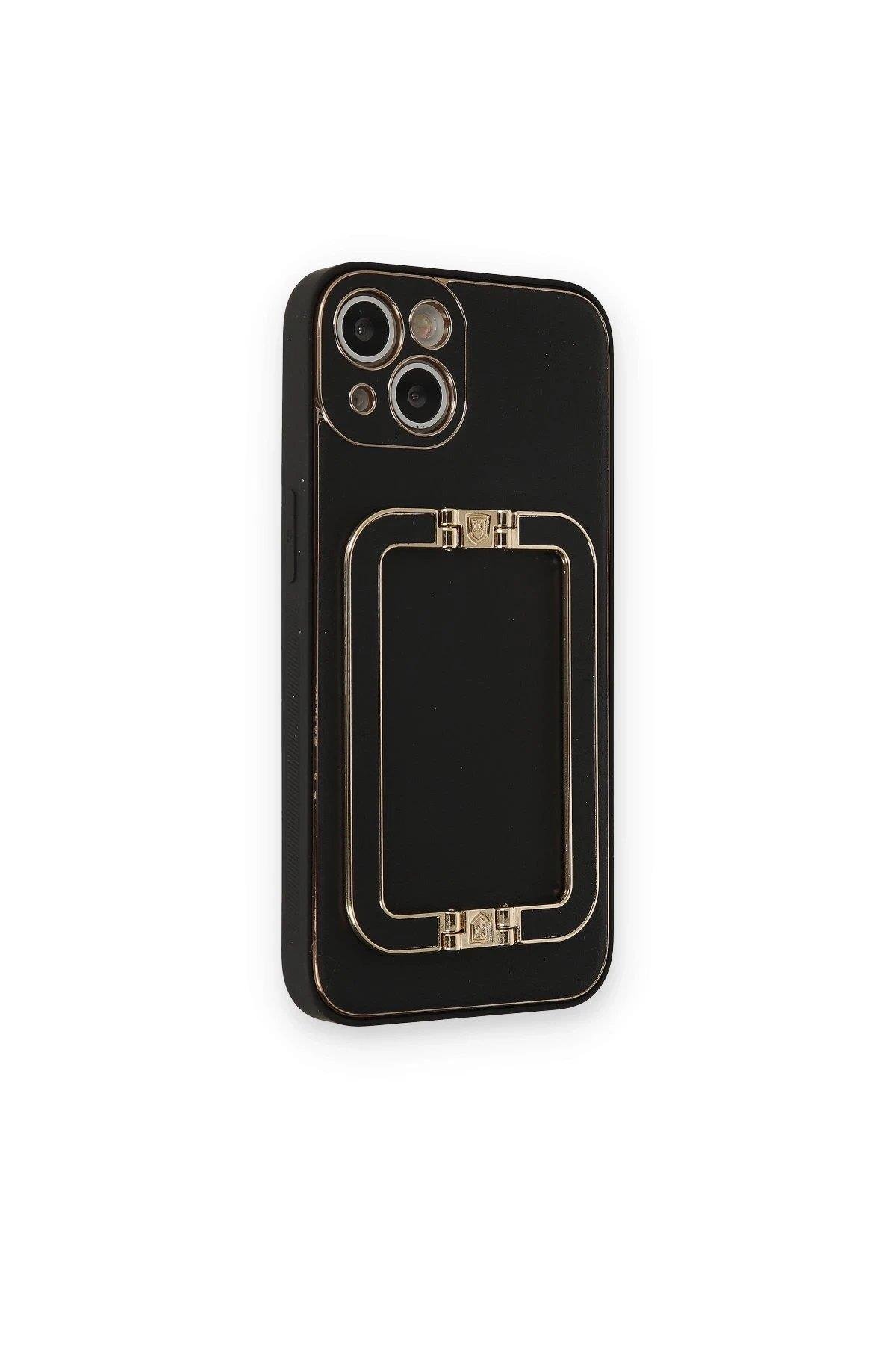 Newface iPhone 14 Kılıf Coco Elit Kapak - Siyah