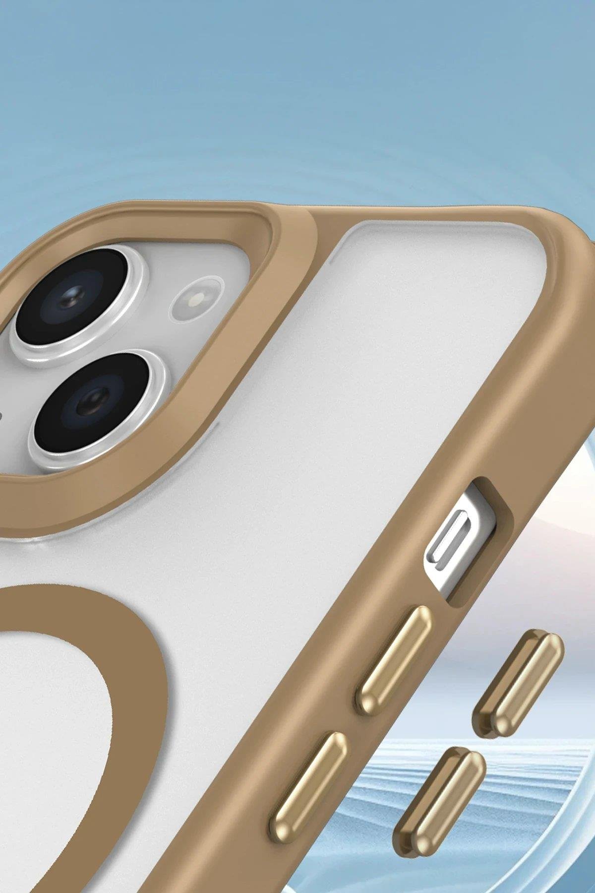 Newface iPhone 14 Kılıf Enka Magsafe Silikon Kılıf - Titan Gri