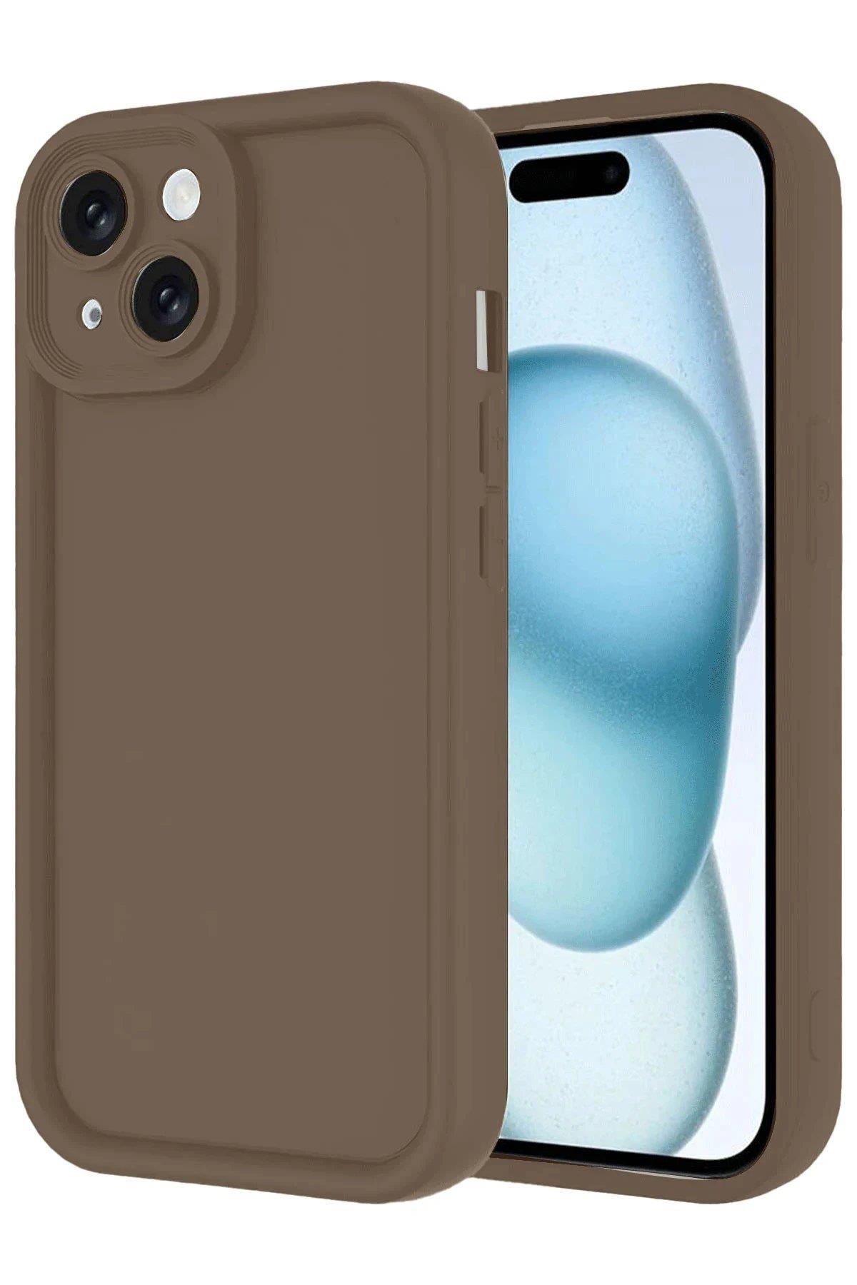 Newface iPhone 14 Kılıf Viera Silikon - Kahverengi