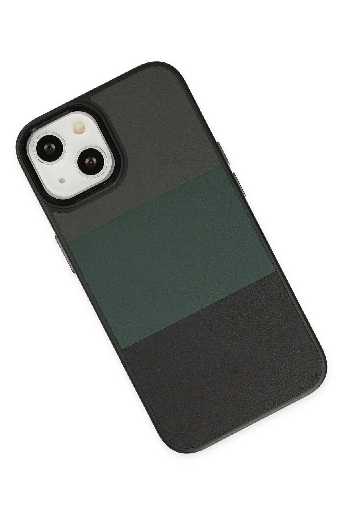 Newface iPhone 14 Plus Kılıf King Kapak - Gri-Siyah