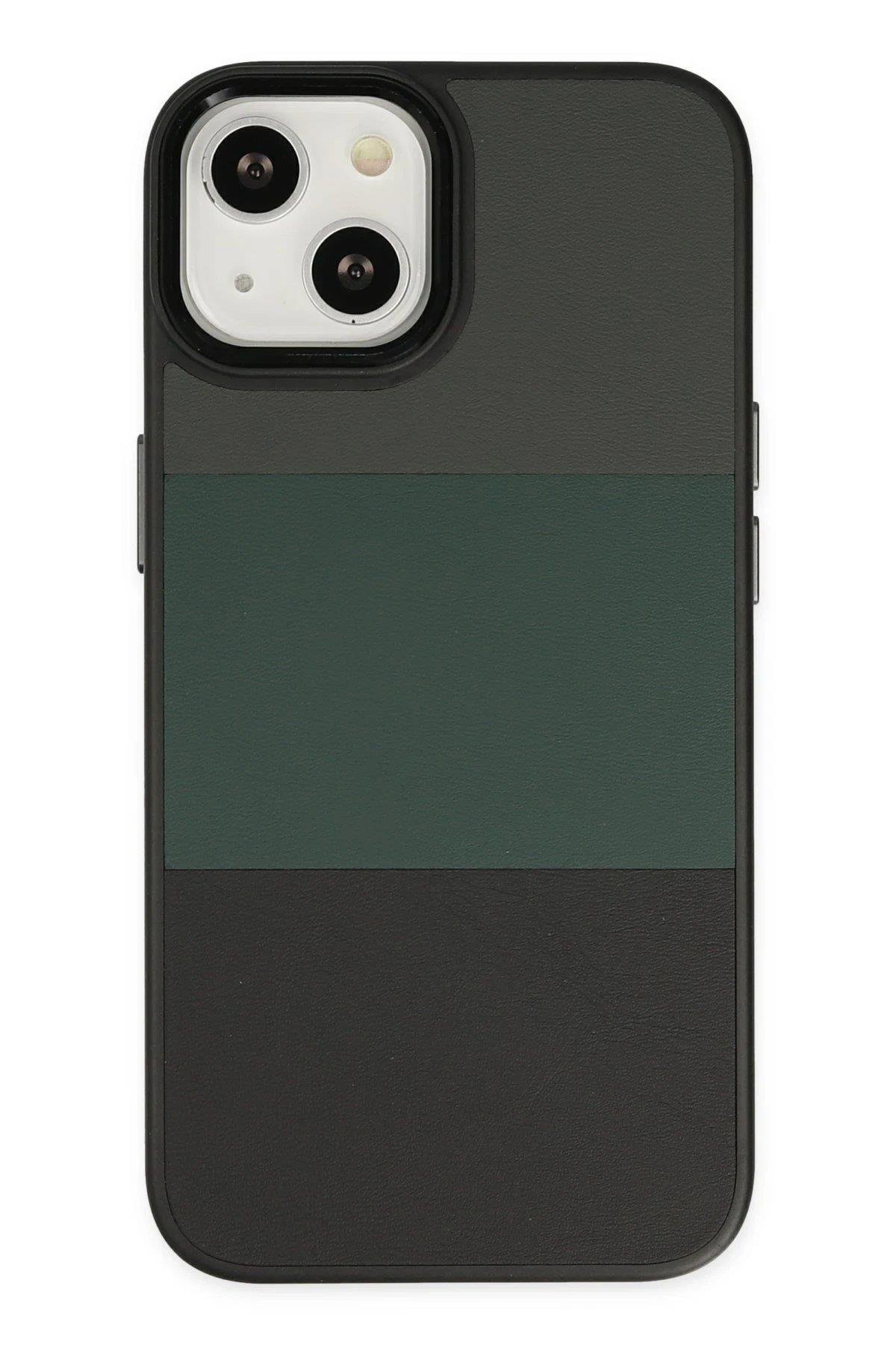 Newface iPhone 14 Plus Kılıf King Kapak - Gri-Siyah