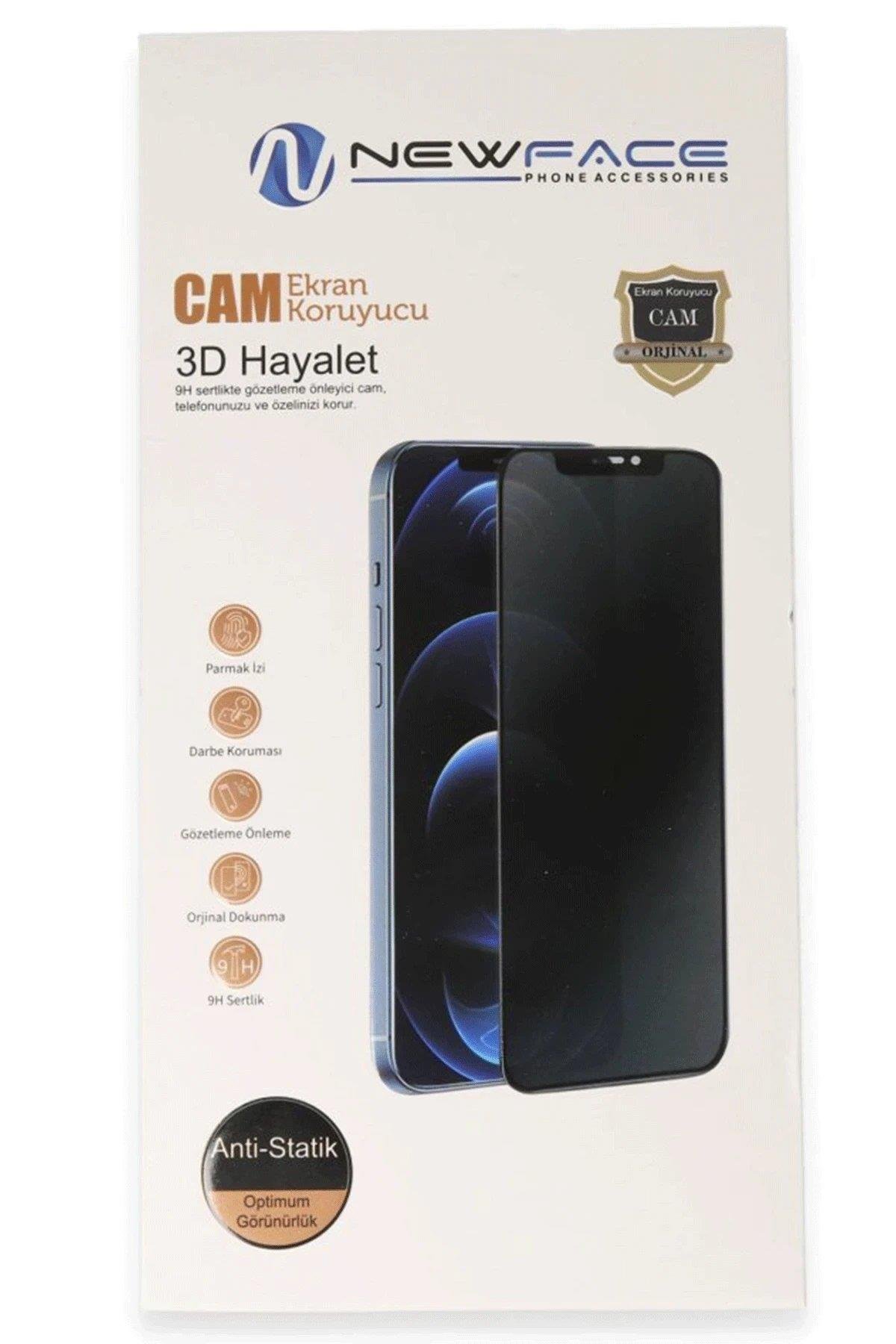 Newface iPhone 14 Pro 3D Antistatik Hayalet Cam Ekran Koruyucu