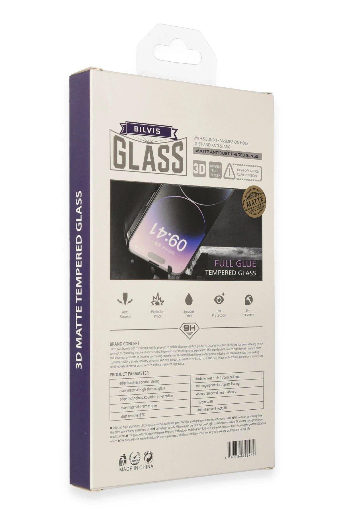 Newface iPhone 14 Pro Bilvis 3D Mat Cam Ekran Koruyucu