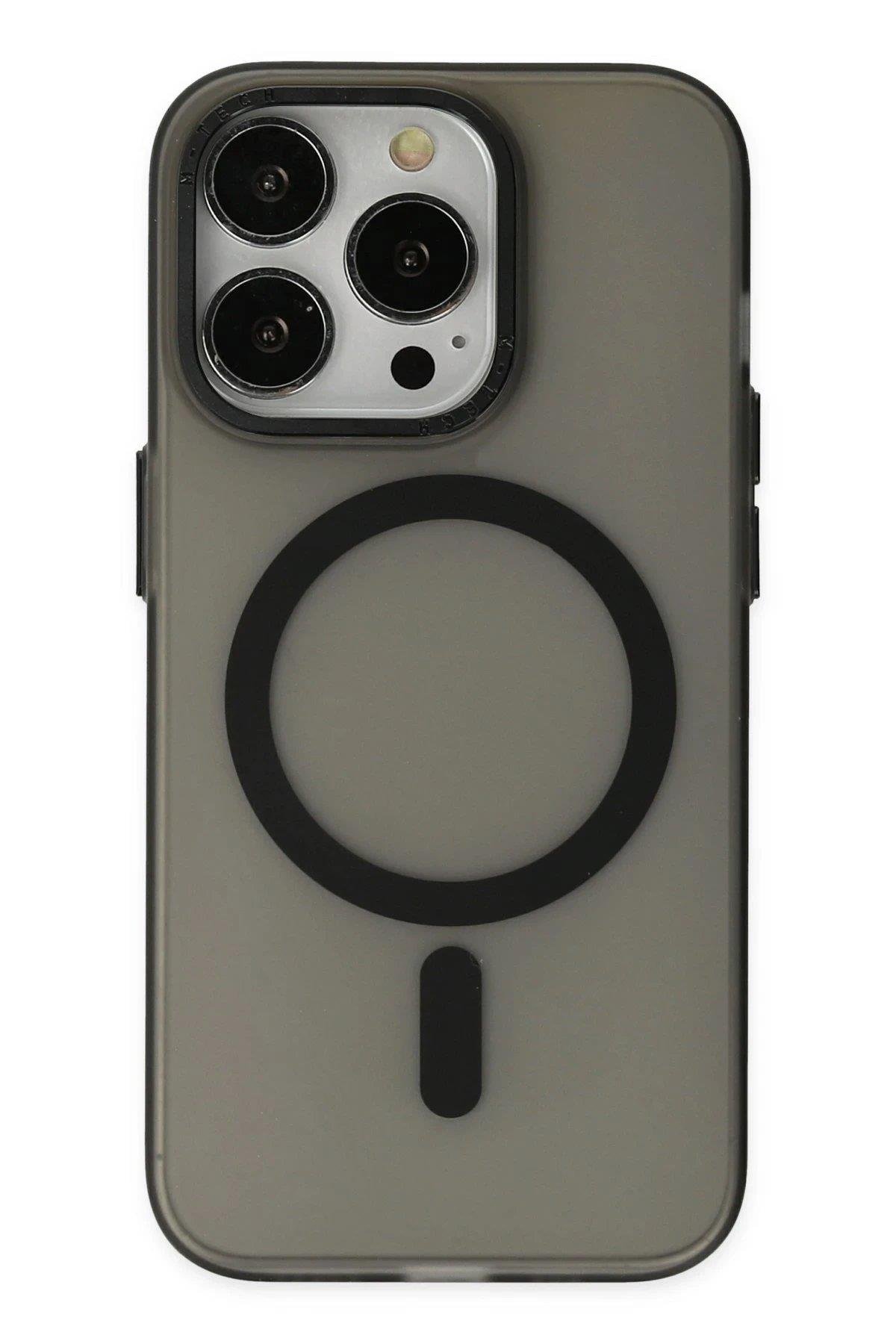 Newface iPhone 14 Pro Kılıf Lodos Magneticsafe Mat Kapak - Siyah